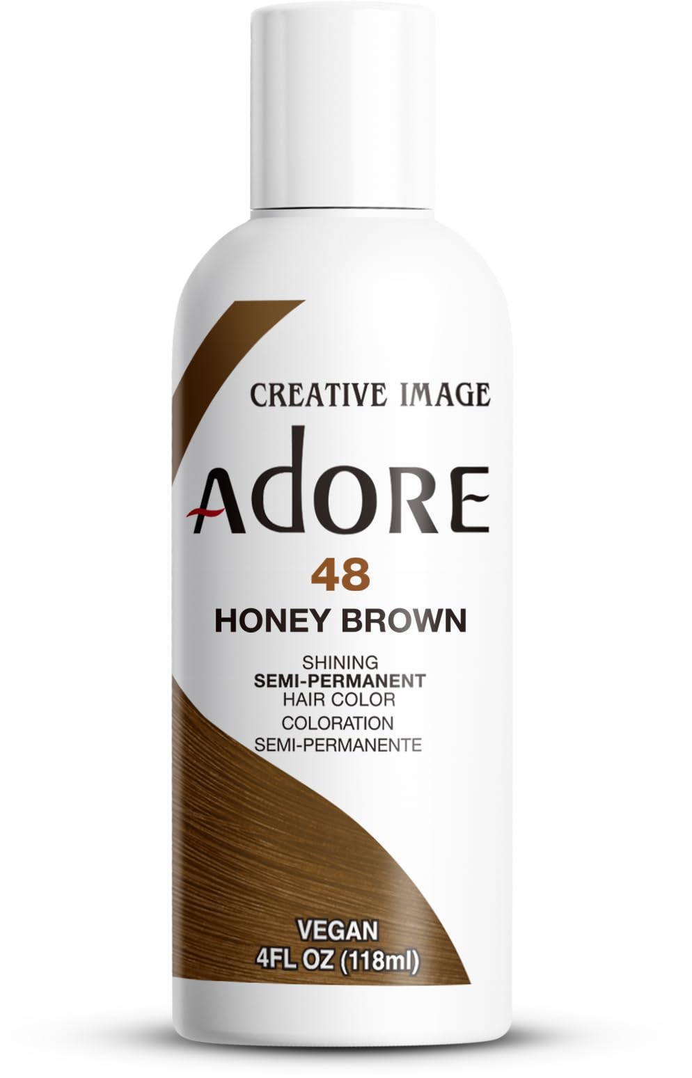 White Smoke Adore Semi Permanent Hair Color (048 Honey Brown) | Vegan & Cruelty-Free Brown Hair Dye | No Ammonia, No Peroxide, No Alcohol | 4 Fl Oz (Pack of 1)
