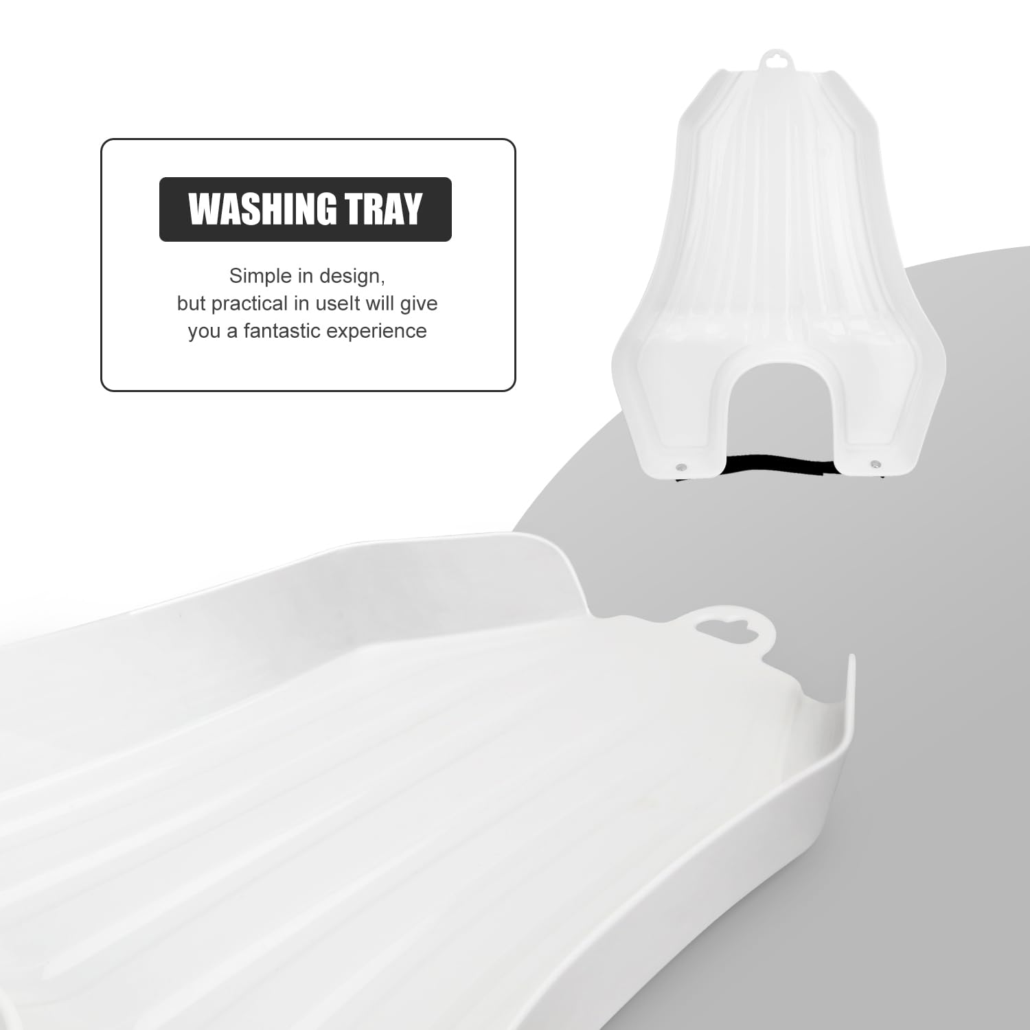 Lavender STYLANCE Portable Hair Washing Tray, Shampoo Bowl for Sink for Home, Washing Hair, Cutting Hair, Home, Bed (White)