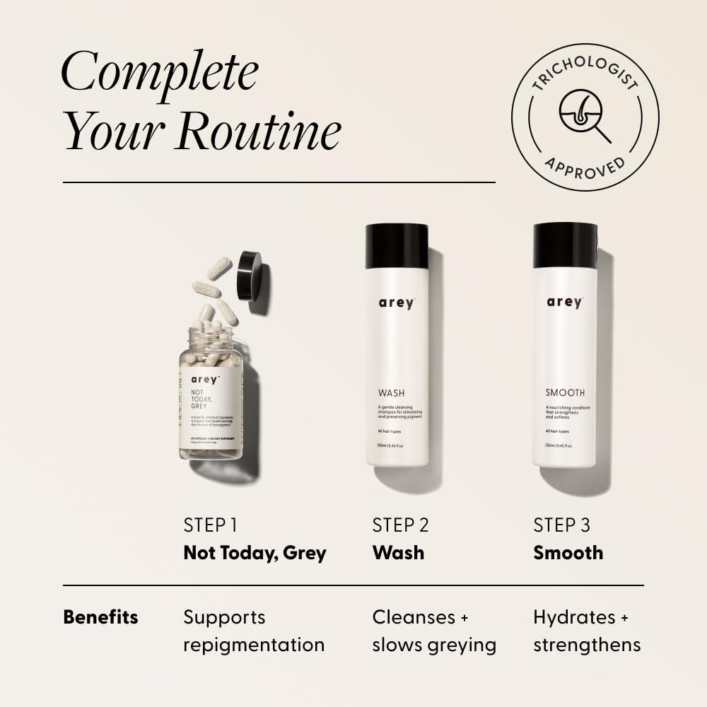 Misty Rose Arey Smooth Conditioner | Reduce Signs of Aging Hair | Retains Moisture & Promotes Smoothness for Fine to Medium Hair | Pair with Wash Shampoo | Vegan, Gluten-Free, & Cruelty-Free (8.45 Fl Oz)
