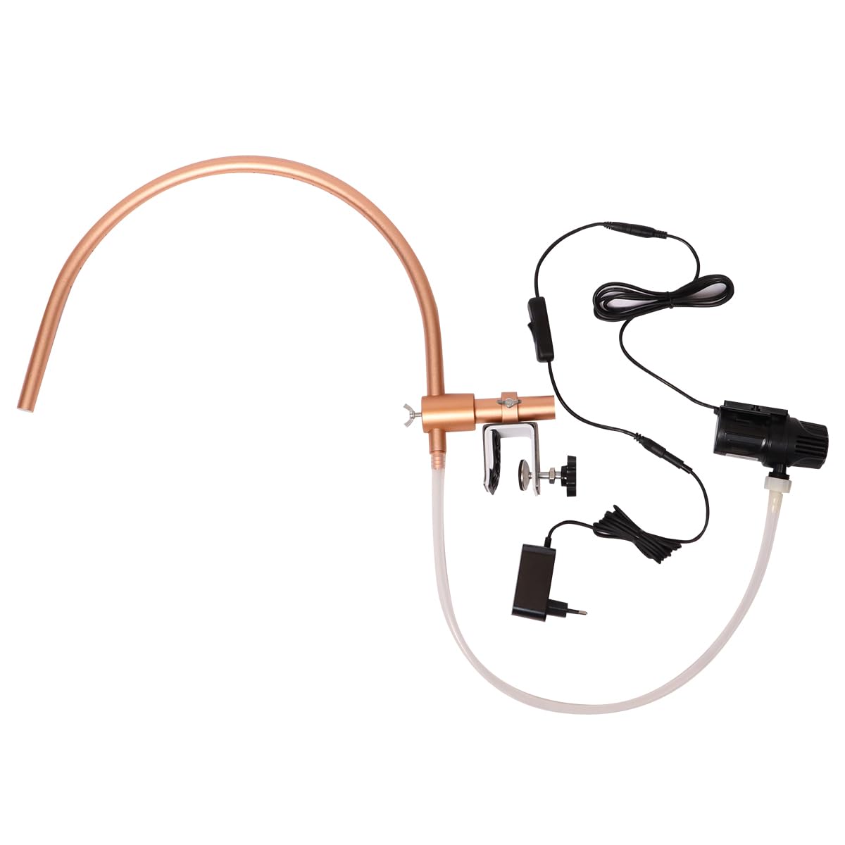 White Smoke Head Spa Water Frame with Pump for Shampoo Sink, Portable Salon Shower Head Equipment, Shampoo Bowl Waterfall