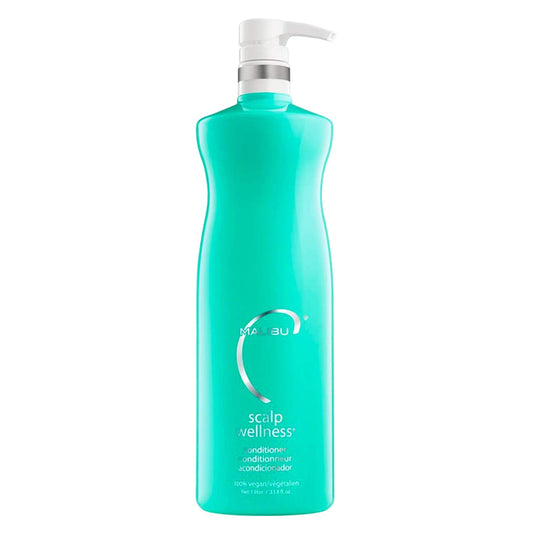 Dark Turquoise Malibu C Scalp Wellness Conditioner (33.8 oz) - Scalp Soothing Hair Conditioner with Eucalyptus + Spearmint Oil - Sulfate-Free Moisturizing Dry Scalp Conditioner
