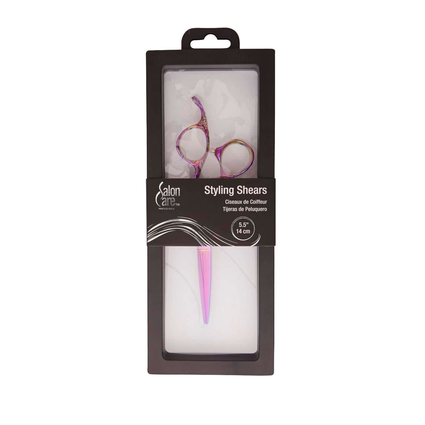 Dark Slate Gray Salon Care Rainbow Carved Styling Shears