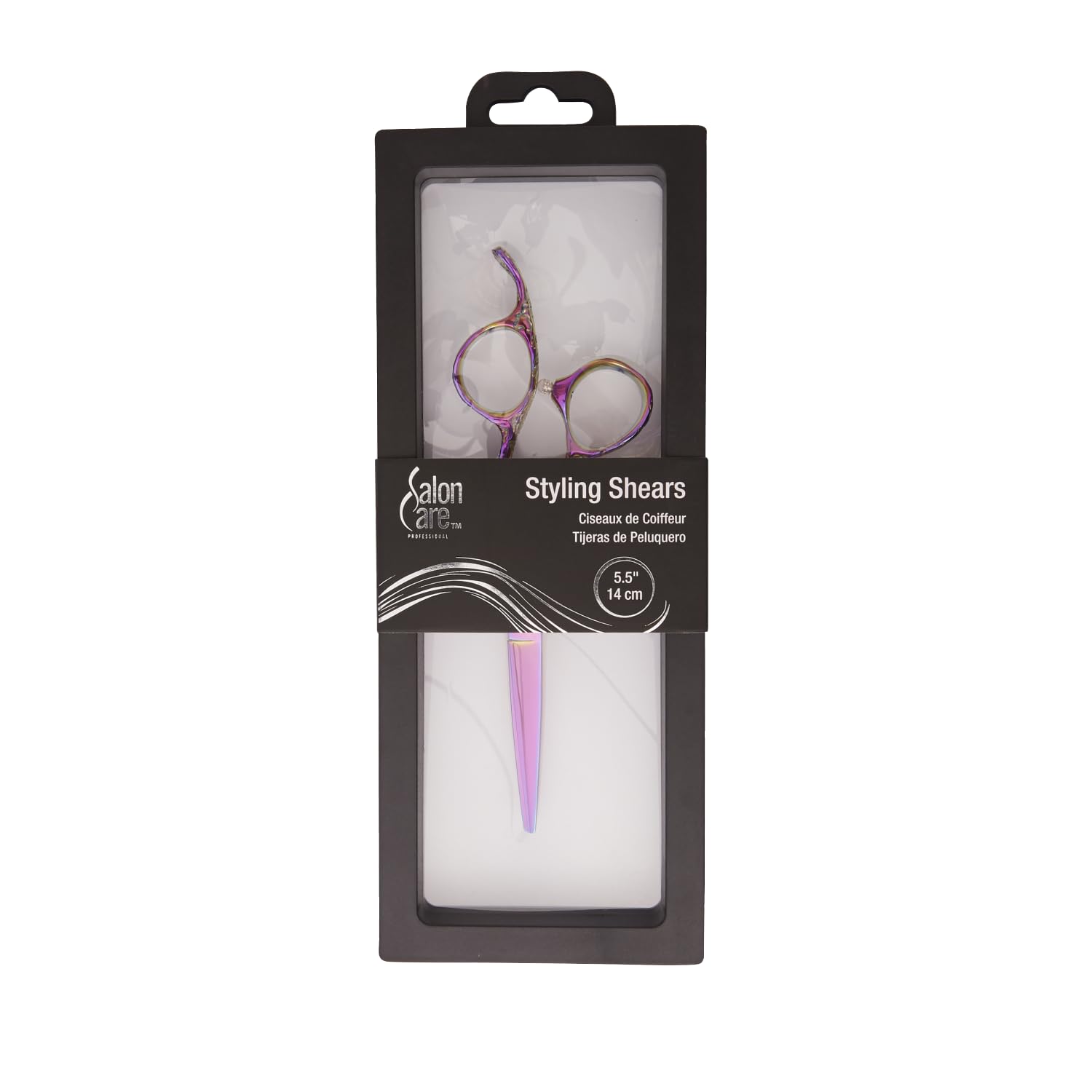 Dark Slate Gray Salon Care Rainbow Carved Styling Shears