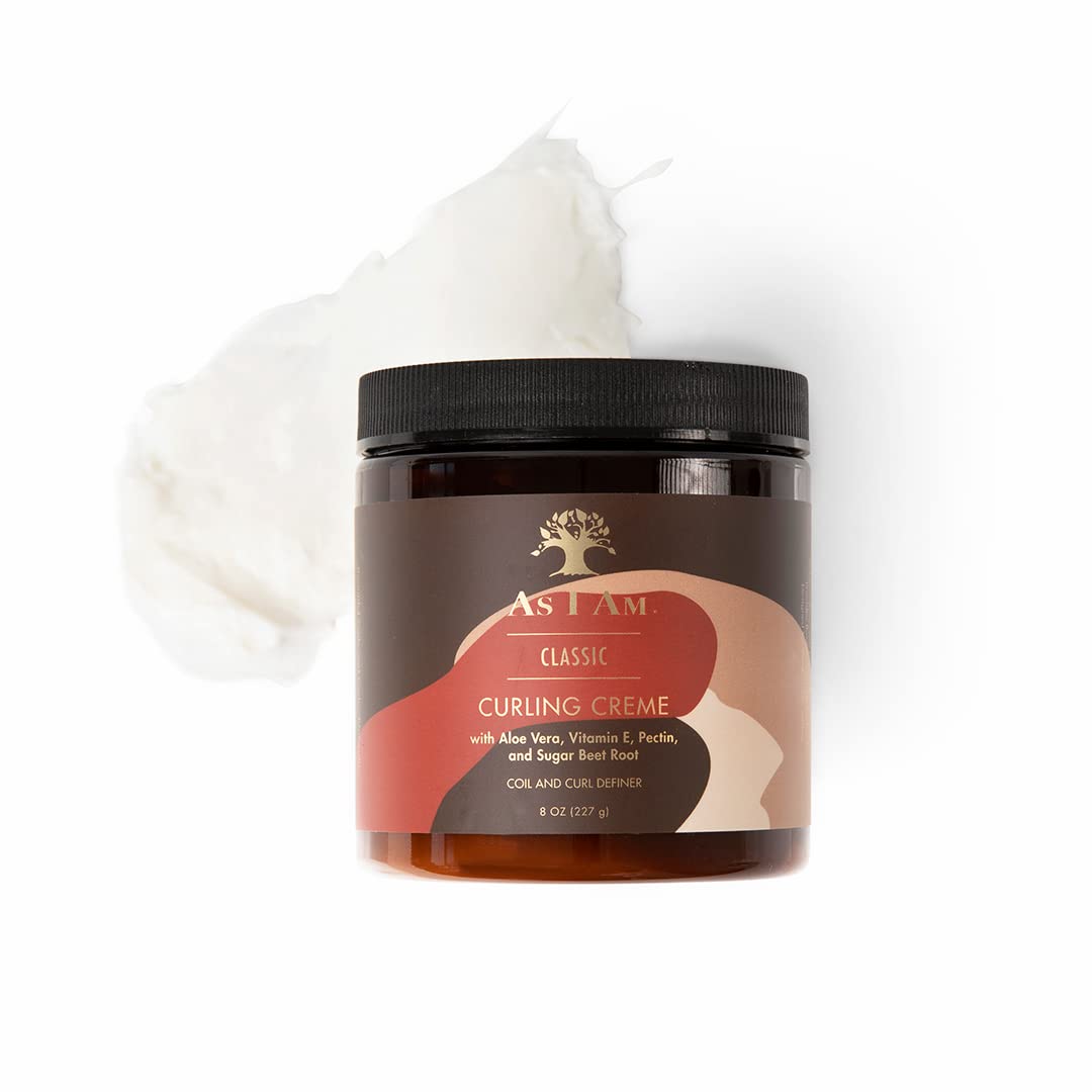 White Smoke As I Am Curling Creme - 8 ounce (Classic Collection) - Lightweight Curl & Coil Definer - Hi-Definition and Shine