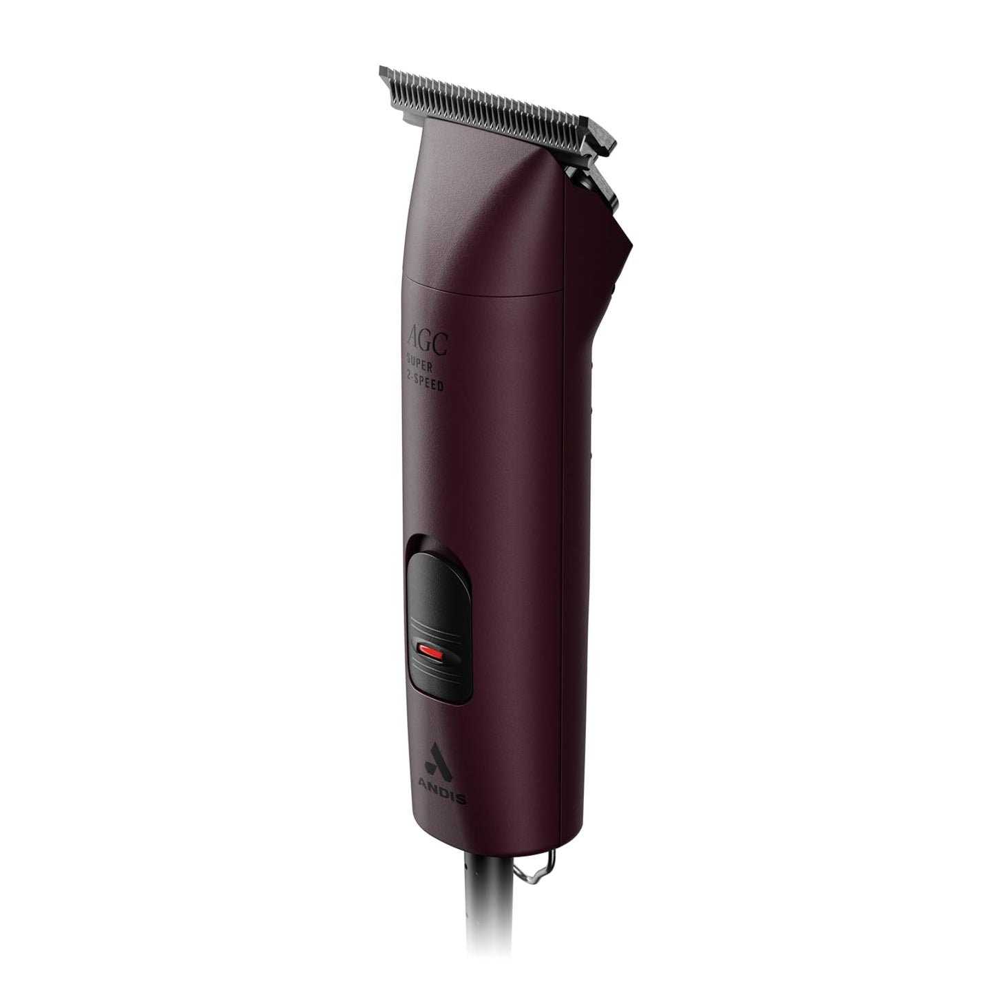 White Smoke Andis 23330 Professional AGC Super 2-Speed Horse Clipper with Detachable Blade - Cool & Quiet Running Design - Includes Ultra Edge Size T-84 Blade for Complete Horse Grooming - Burgundy