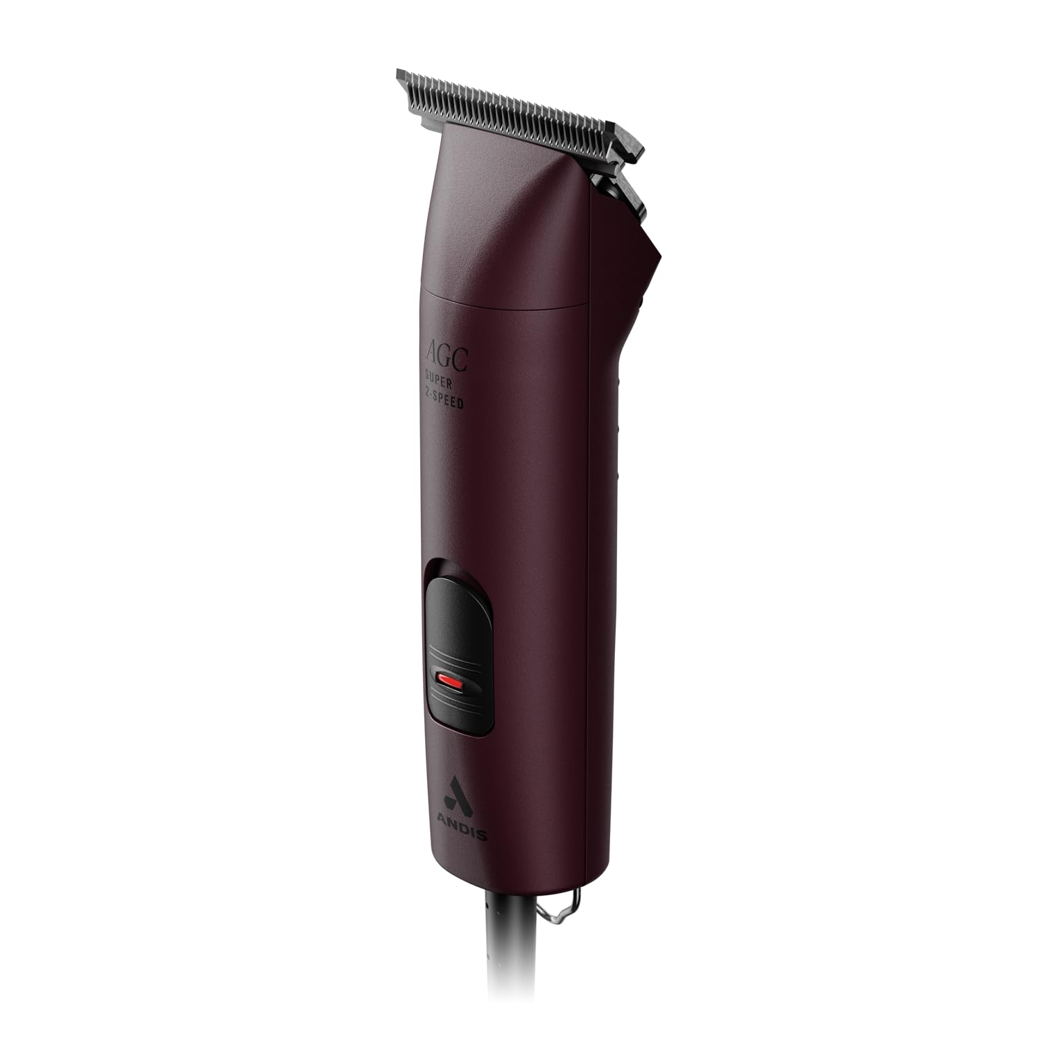 White Smoke Andis 23330 Professional AGC Super 2-Speed Horse Clipper with Detachable Blade - Cool & Quiet Running Design - Includes Ultra Edge Size T-84 Blade for Complete Horse Grooming - Burgundy