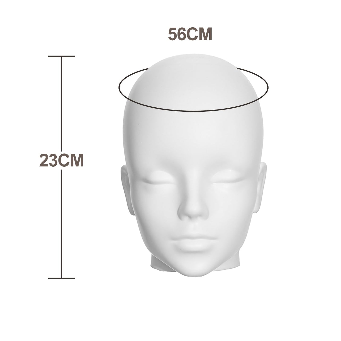 White Smoke SK-QACD Mannequin Head Male Professional Cosmetology White Manikin Head for Display Headset, Headphone, Game Console, Hats, Wigs Jewellery