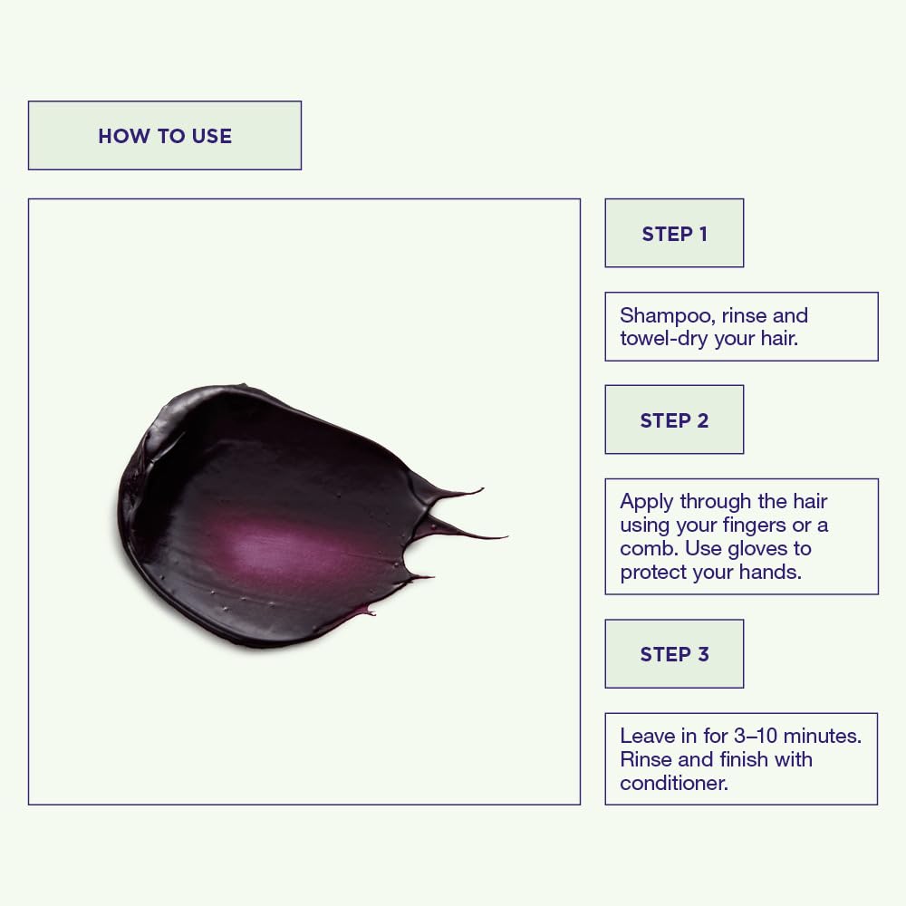 White Smoke Maria Nila Color Refresh, Vivid Violet 3.4 Fl Oz, Purple/Violet Hair Mask, Semi-Permanent Pigments, 100% Vegan & Sulfate/Paraben free