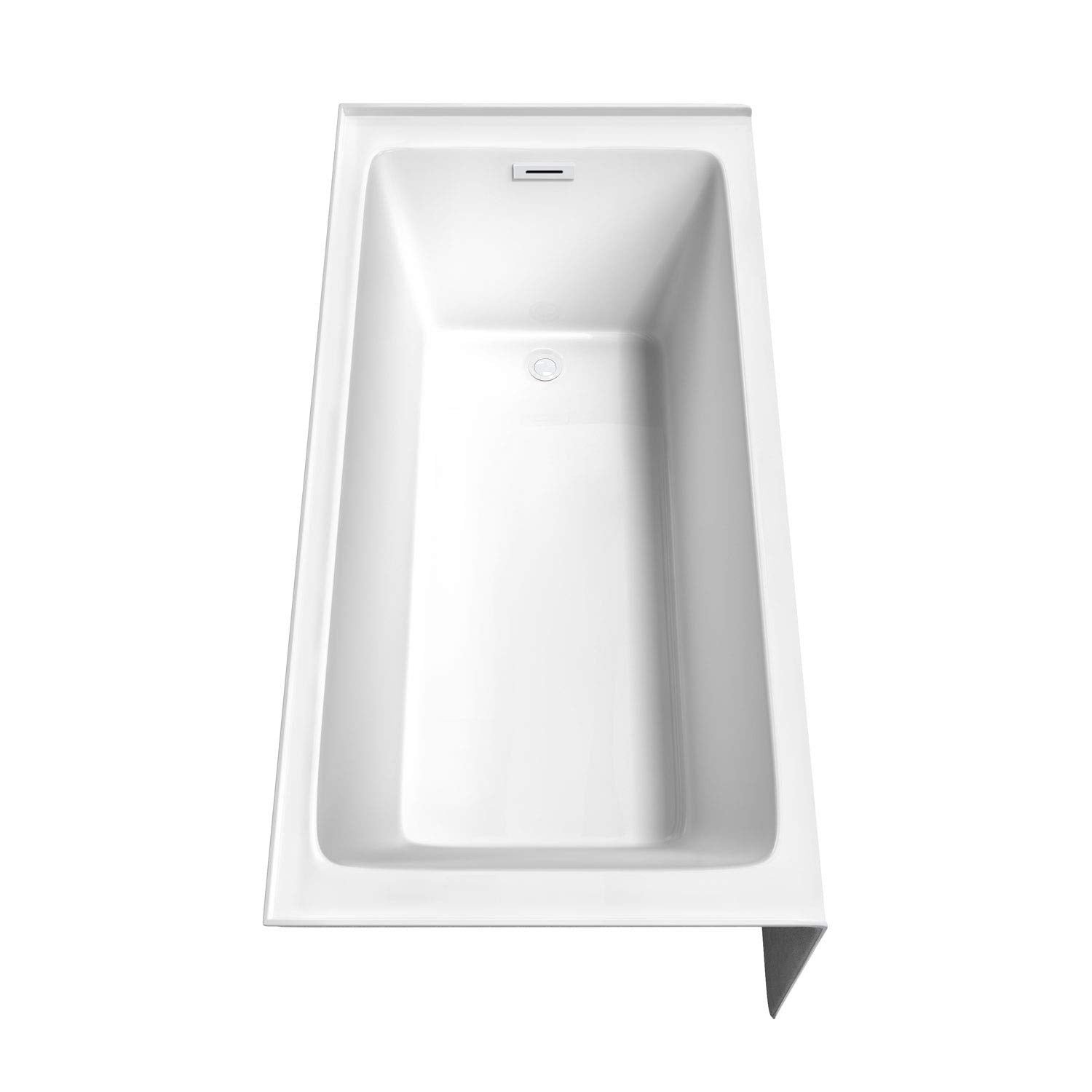 White Smoke Grayley 60 x 30 Inch Alcove Bathtub in White with Right-Hand Drain and Overflow Trim in Shiny White