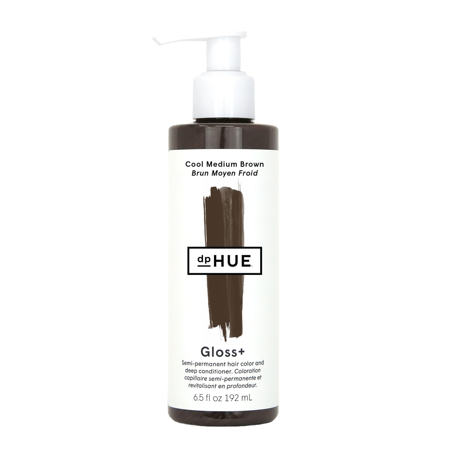 White Smoke dpHUE Gloss+, Cool Medium Brown - Boosts Fading & Faded Hair Color - 8-12 Applications per Bottle - Lasts Up to 8 Washes