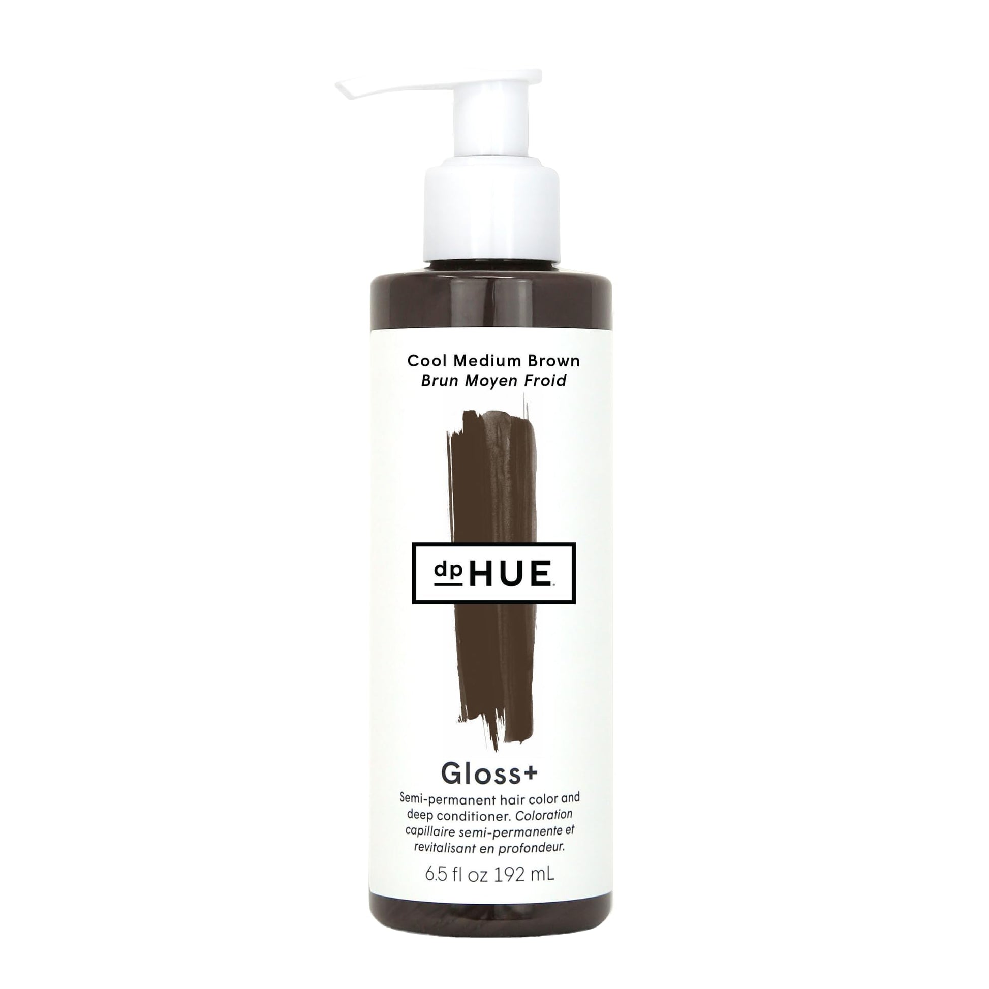 White Smoke dpHUE Gloss+, Cool Medium Brown - Boosts Fading & Faded Hair Color - 8-12 Applications per Bottle - Lasts Up to 8 Washes