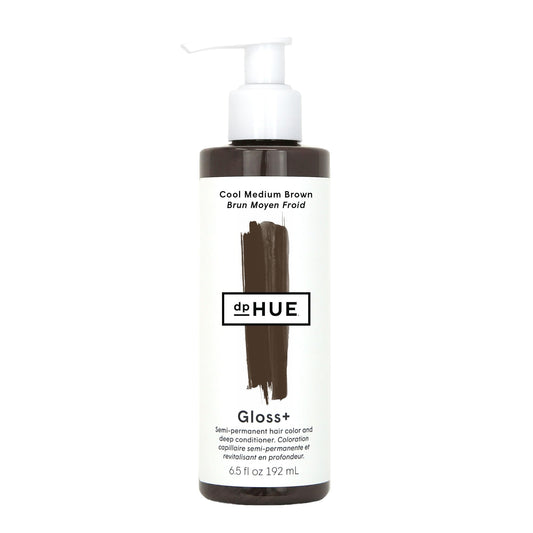 White Smoke dpHUE Gloss+, Cool Medium Brown - Boosts Fading & Faded Hair Color - 8-12 Applications per Bottle - Lasts Up to 8 Washes