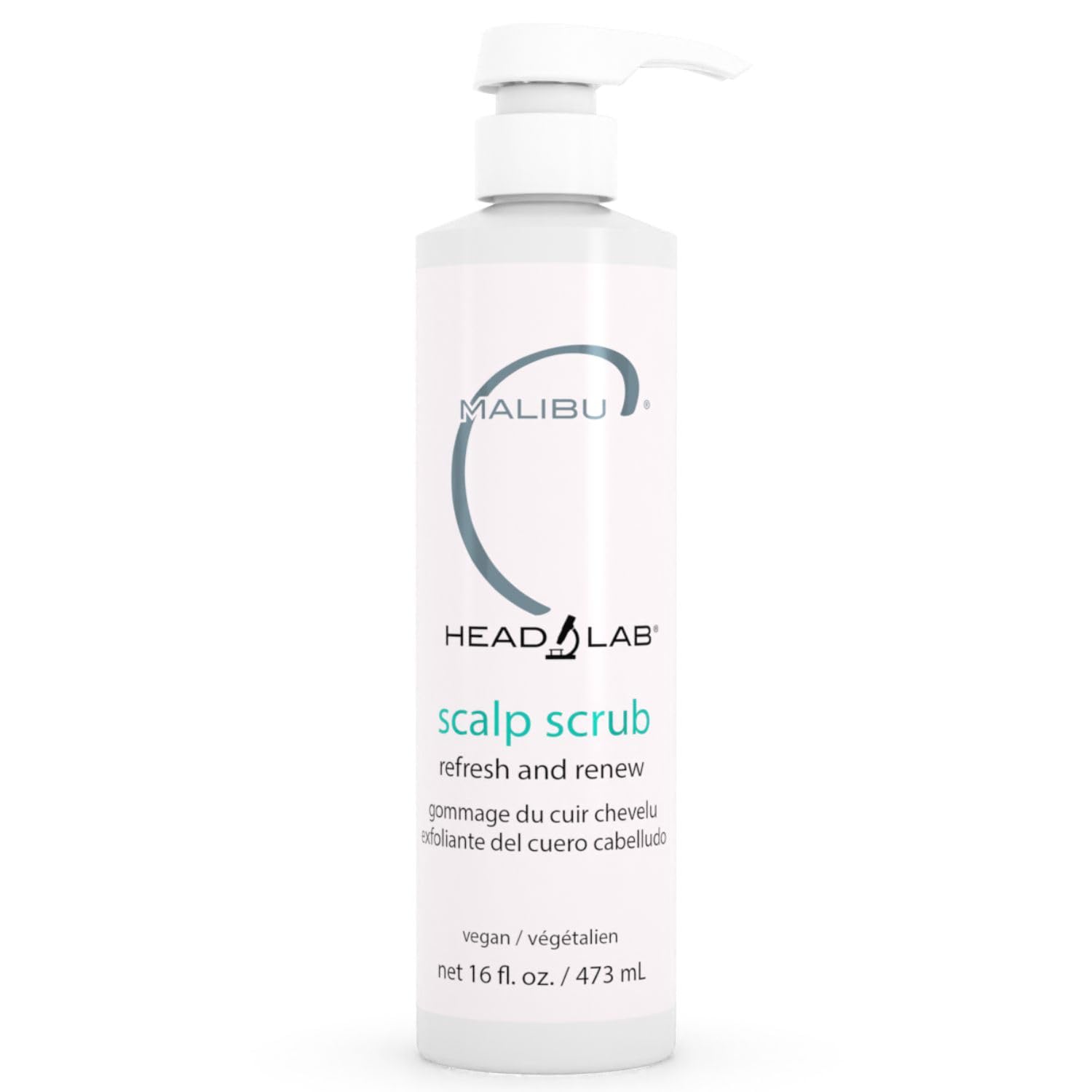 White Smoke Malibu C Head Lab Scalp Scrub - Gentle Scalp Exfoliator Enriched with Activated Charcoal. Jojoba Esters for Improved Scalp Health - Clean, Vegan Hair Care (6 oz)