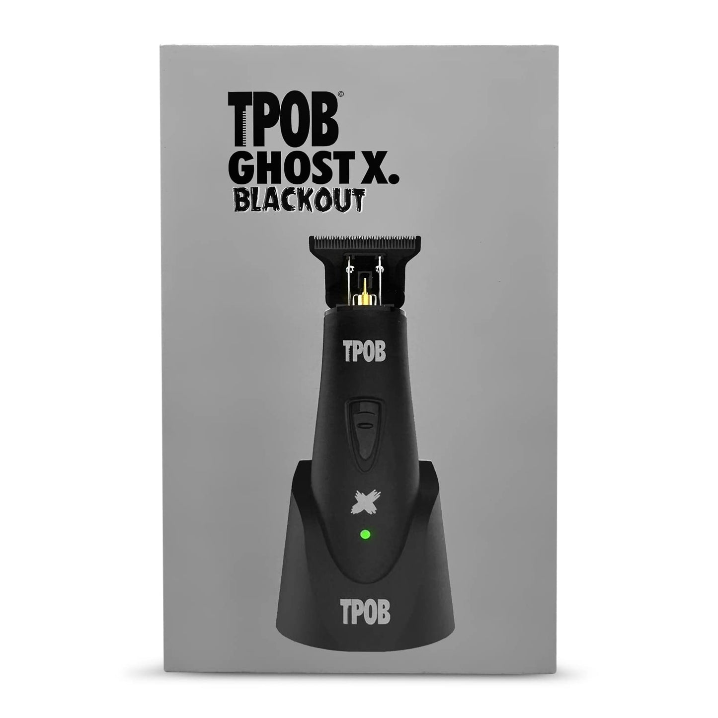 Dark Gray TPOB Ghost X Beard Trimmer Hair Clippers for Men, Professional Hair T-Blade Trimmer Cordless Rechargeable Edgers Clippers Electric Beard Shaver (Ghost X Blackout)