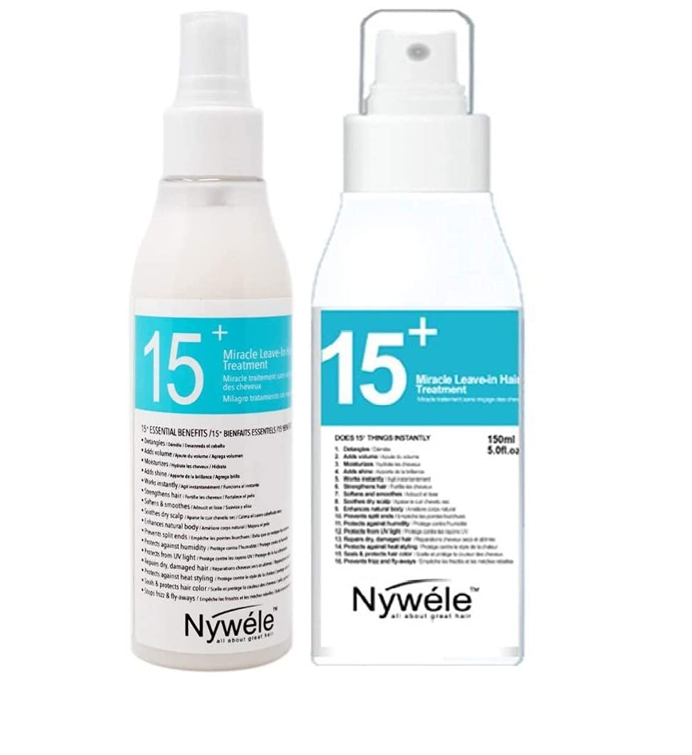 White Smoke Nywele 15+ Miracle Leave in Hair Treatment 5.OZ PACK OF 2