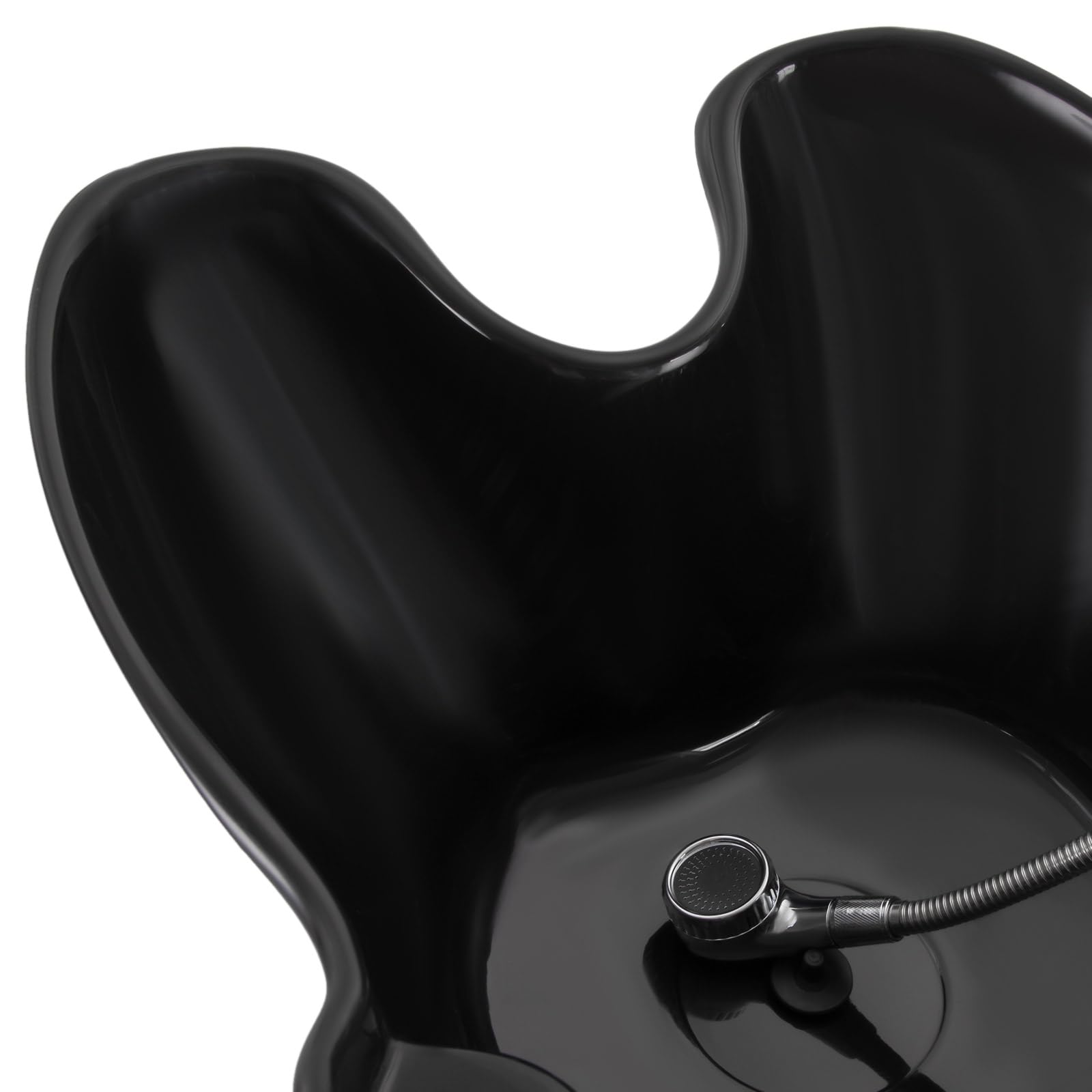 Black BINELUCOLU Portable Shampoo Bowl, Adjustable Plastic Shampoo Unit with 2 Water Tanks Electric Pump Hair Washing Deep Sink for Washing Hair