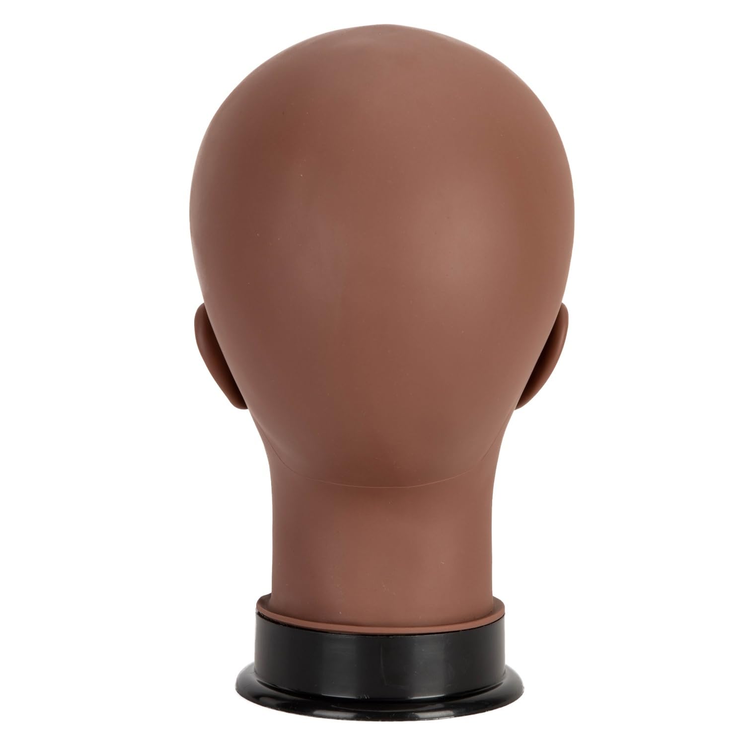 White Smoke Bald Mannequin Head Brown Female Professional Cosmetology Training Mannequin Bald for Wig Making and Display Afro American Mannequin Head with Free Clamp Stand (brown-02)