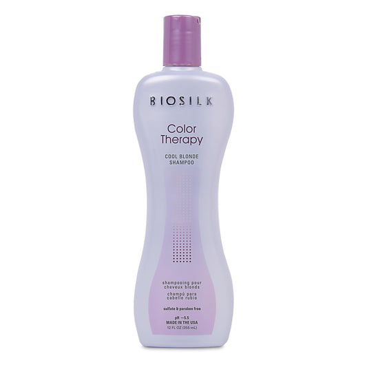 White Smoke BioSilk Color Therapy Cool Blonde Shampoo, Protects Highlighted & Lightened Hair To Help Balance Brassy Tones, Sulfate, Paraben & Cruelty-Free, 12 Oz
