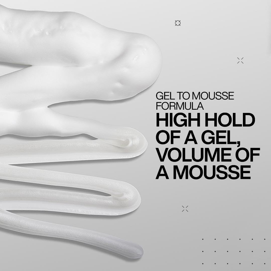 Light Gray Redken Stay High Volumizing Mousse For Fine Hair - High Hold Gel to Mousse, Strong Hold for 24 Hours