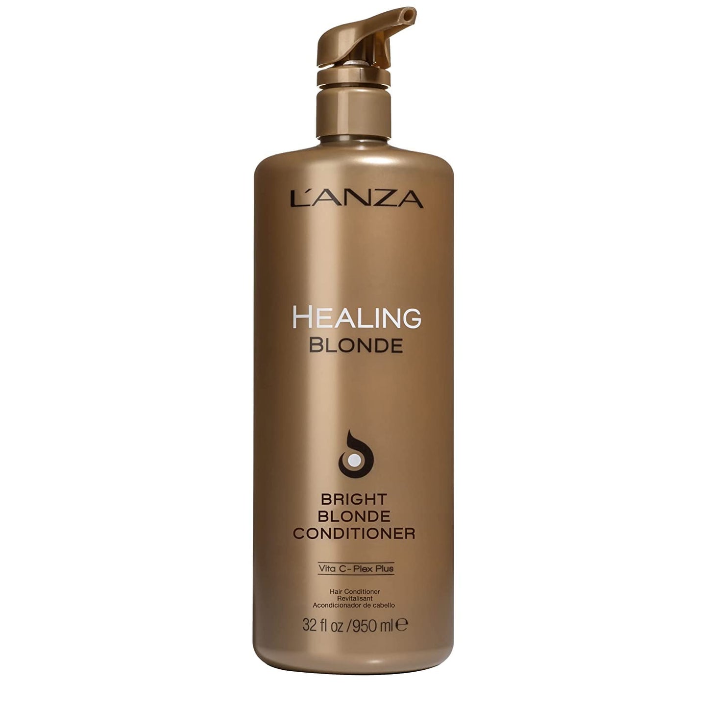 Sienna L’ANZA Healing Blonde Bright Conditioner, Formulated for Natural & Decolorized Blonde Hair - Boosts Shine & Brightness while Healing, with Sulfate-free, Paraben-free, Gluten-free Formula (32 Fl Oz)