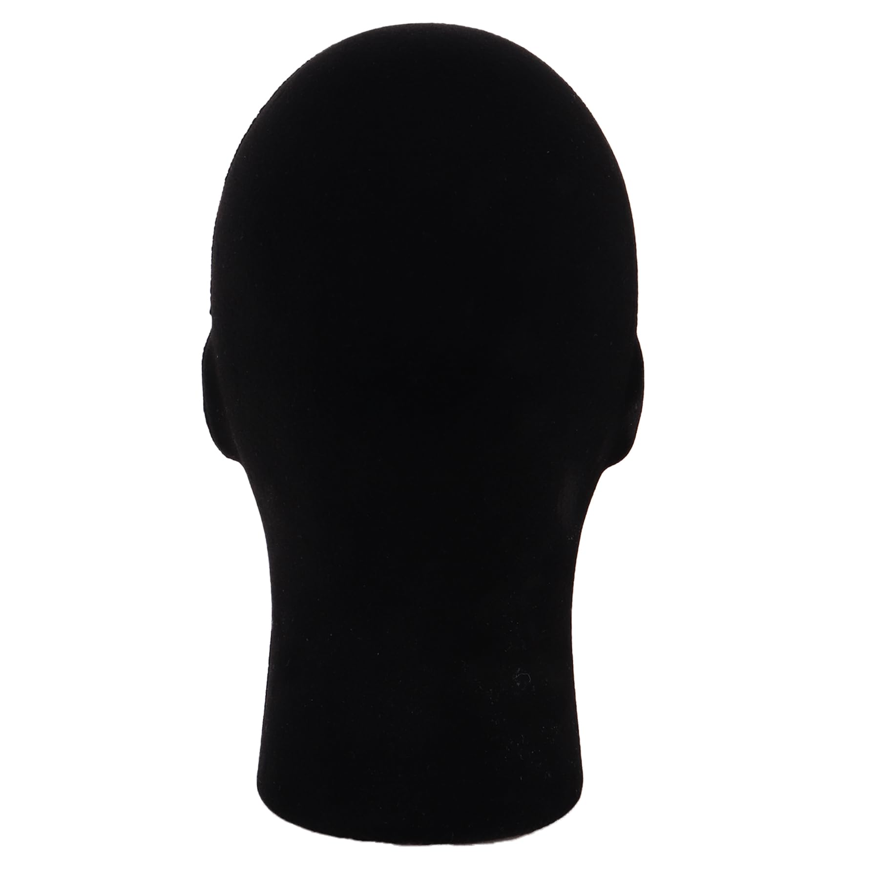 Black MapofBeauty Black Velvet Foam Mannequin Head Male Display Stand Styrofoam Wig Head (Black)
