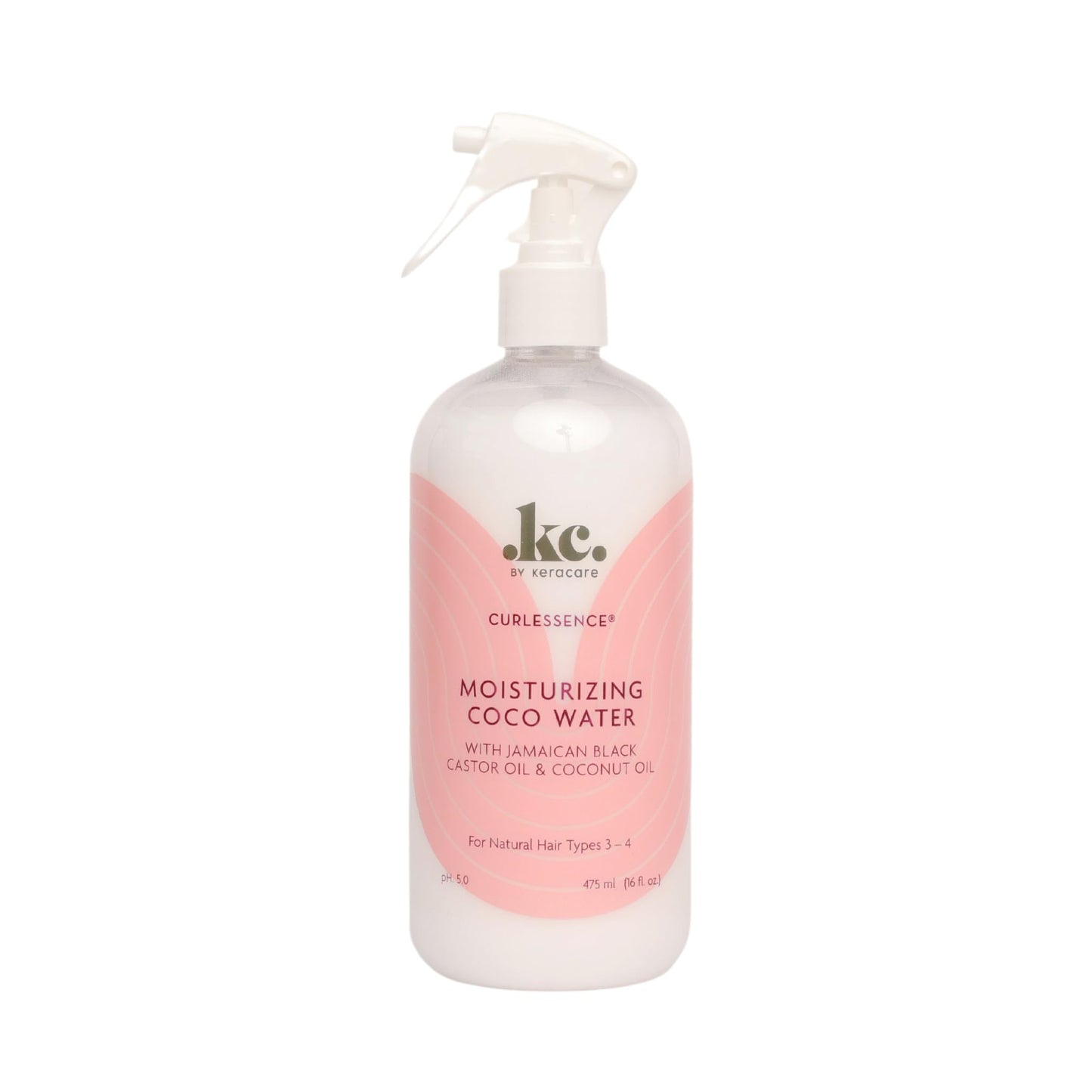 White Smoke KeraCare Coconut Water - 16 oz - Light Hair Refresher Spray - Moisturizing and Hydrating - with Jamaican Black Castor Oil and Coconut Oil