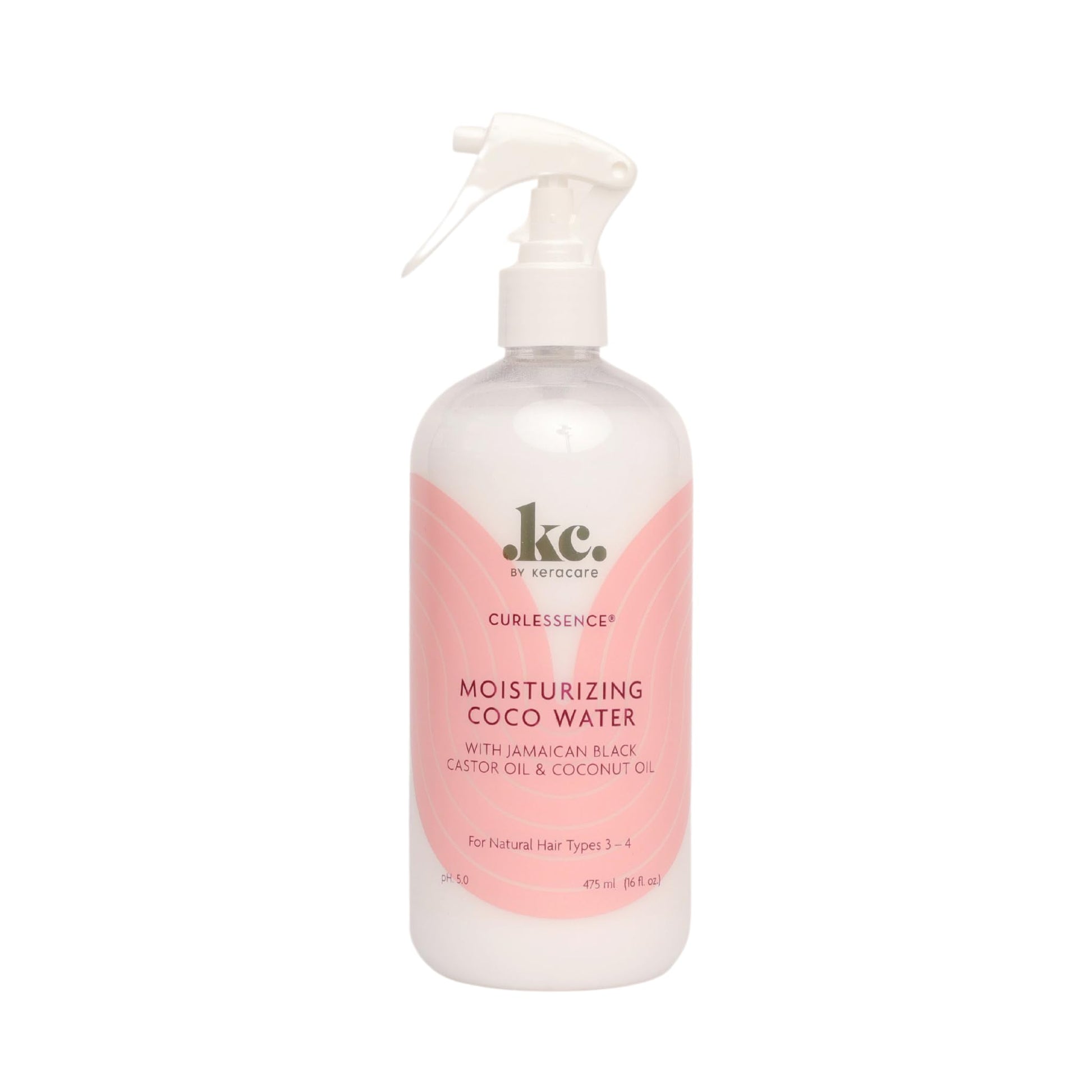 White Smoke KeraCare Coconut Water - 16 oz - Light Hair Refresher Spray - Moisturizing and Hydrating - with Jamaican Black Castor Oil and Coconut Oil