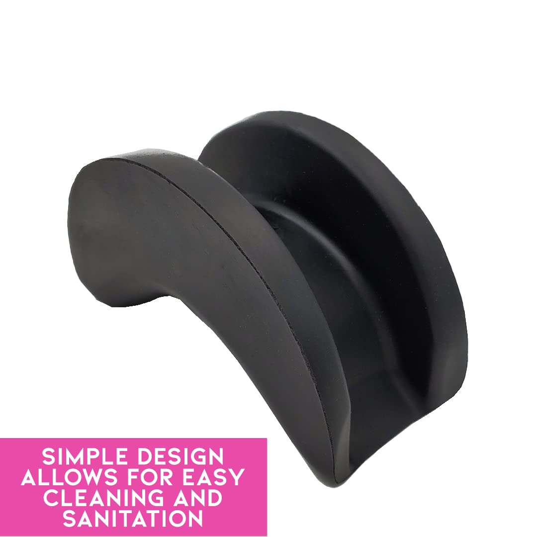 White Smoke Betty Dain Neck-EEZ Shampoo Bowl Neck Rest, Durable Sealed Foam Rubber, Provides Premium Comfort at Shampoo Bowl, Easy to Clean and Sanitize, Waterproof, Black