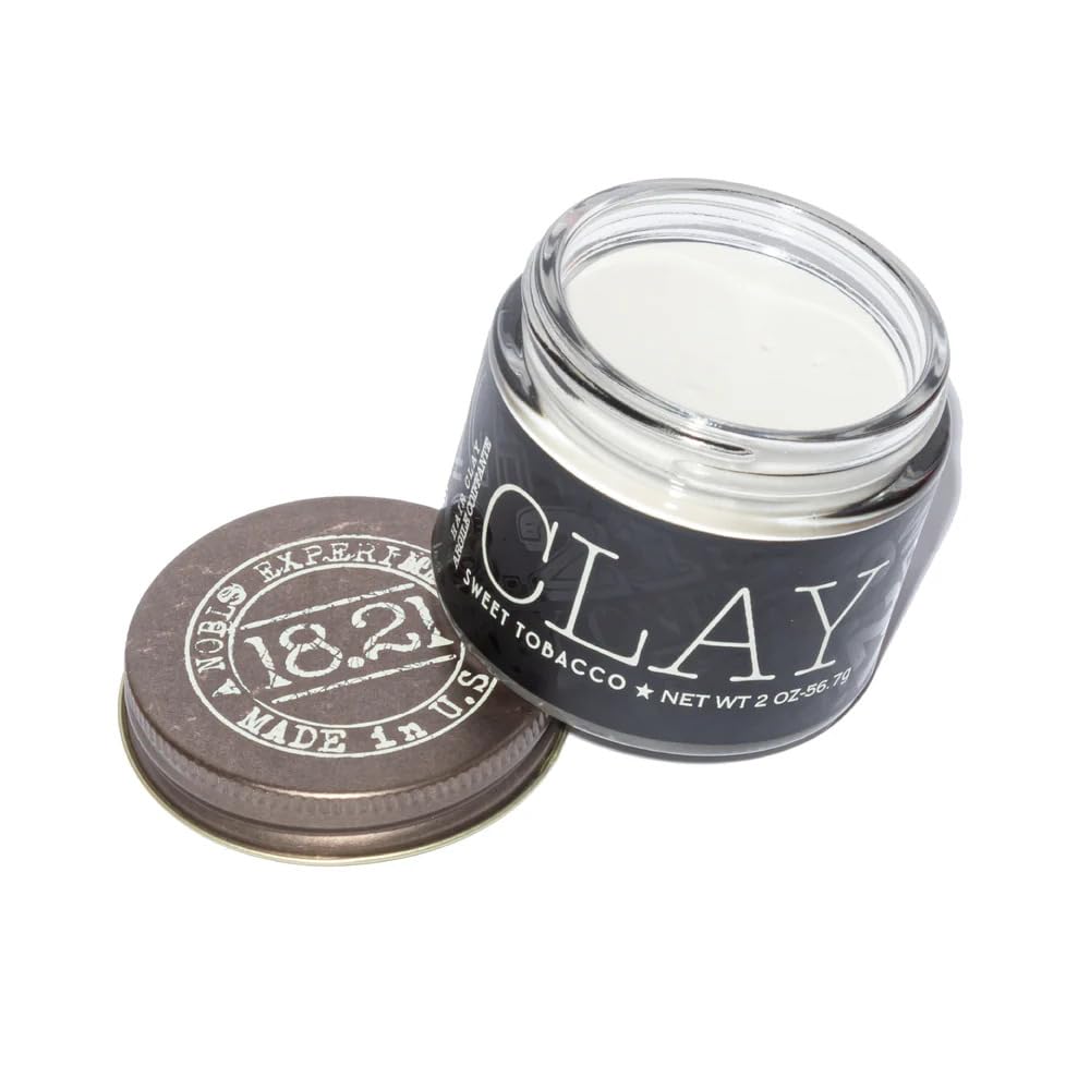 White Smoke 18.21 Man Made Hair Styling Product, 2oz. Original Sweet Tobacco Scent in Clay with Matte Finish