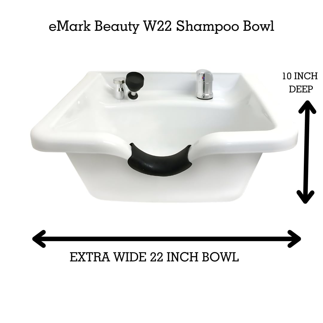 White Smoke Extra Wide Shampoo Bowl White ABS Plastic Salon and Spa Hair Sink Beauty Salon Equipment MSR-W22