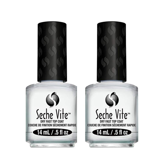 White Smoke Seche Vite Dry Fast Top Coat for Nail Polish and Manicure (2 pack, 0.5 fl oz)