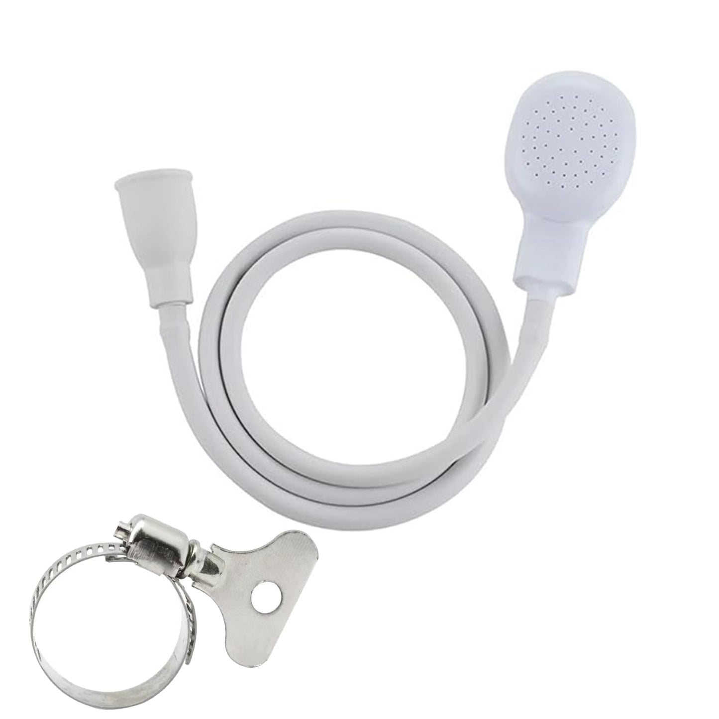 White Smoke 2m/6.56ft Portable Sink Hose Faucet Sprayer Sink Spray Rubber Hose Shampoo Sprayer Handheld Faucet Shower for Pets,Bathing Baby,Washing Hair,Rinsing Vegetables
