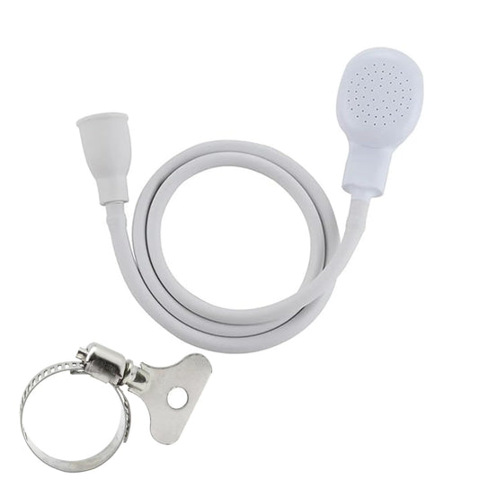 White Smoke 2m/6.56ft Portable Sink Hose Faucet Sprayer Sink Spray Rubber Hose Shampoo Sprayer Handheld Faucet Shower for Pets,Bathing Baby,Washing Hair,Rinsing Vegetables