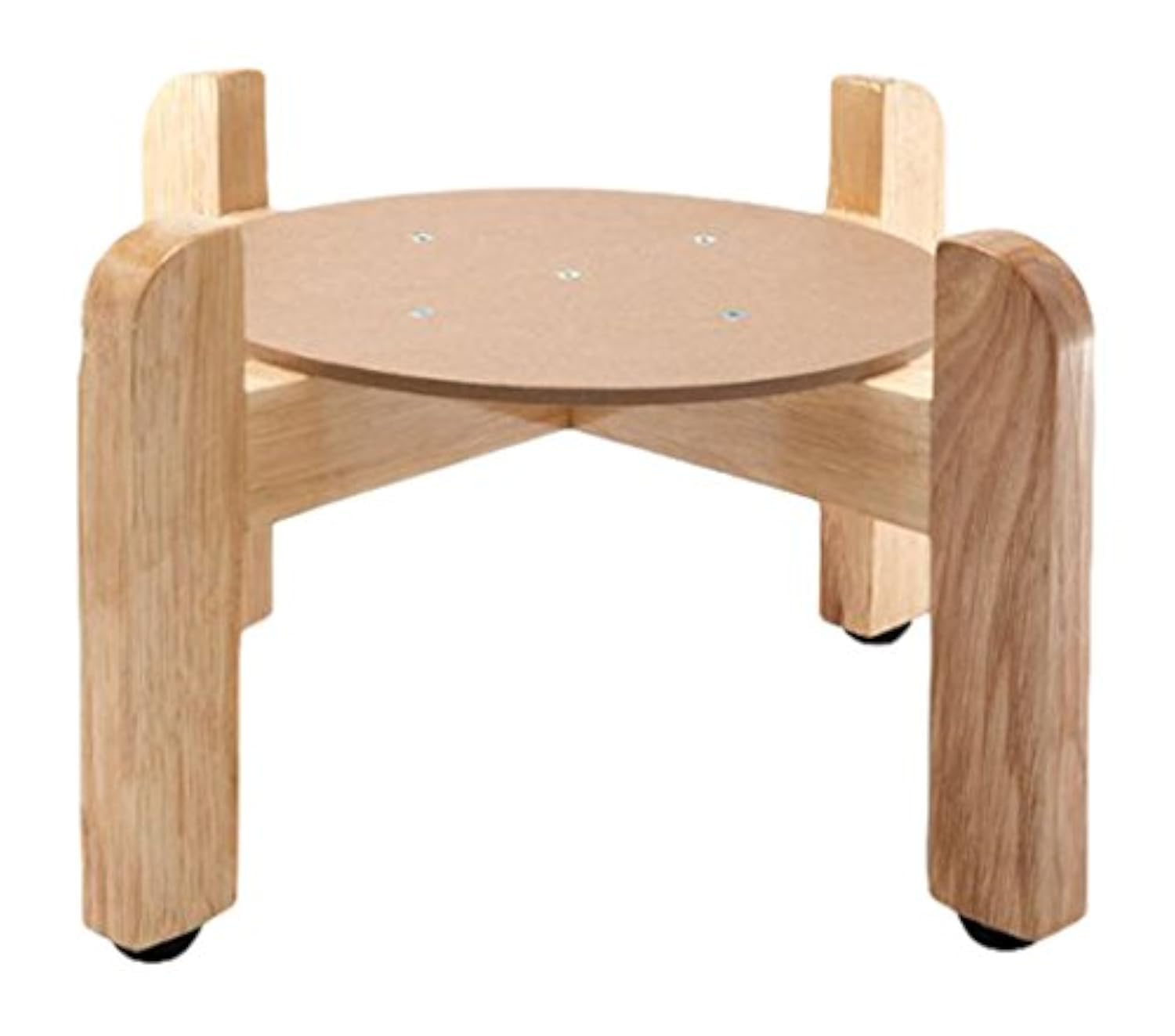 White Smoke Goldwell Counter Wood Stand - 7.5" Inch Natural Varnish