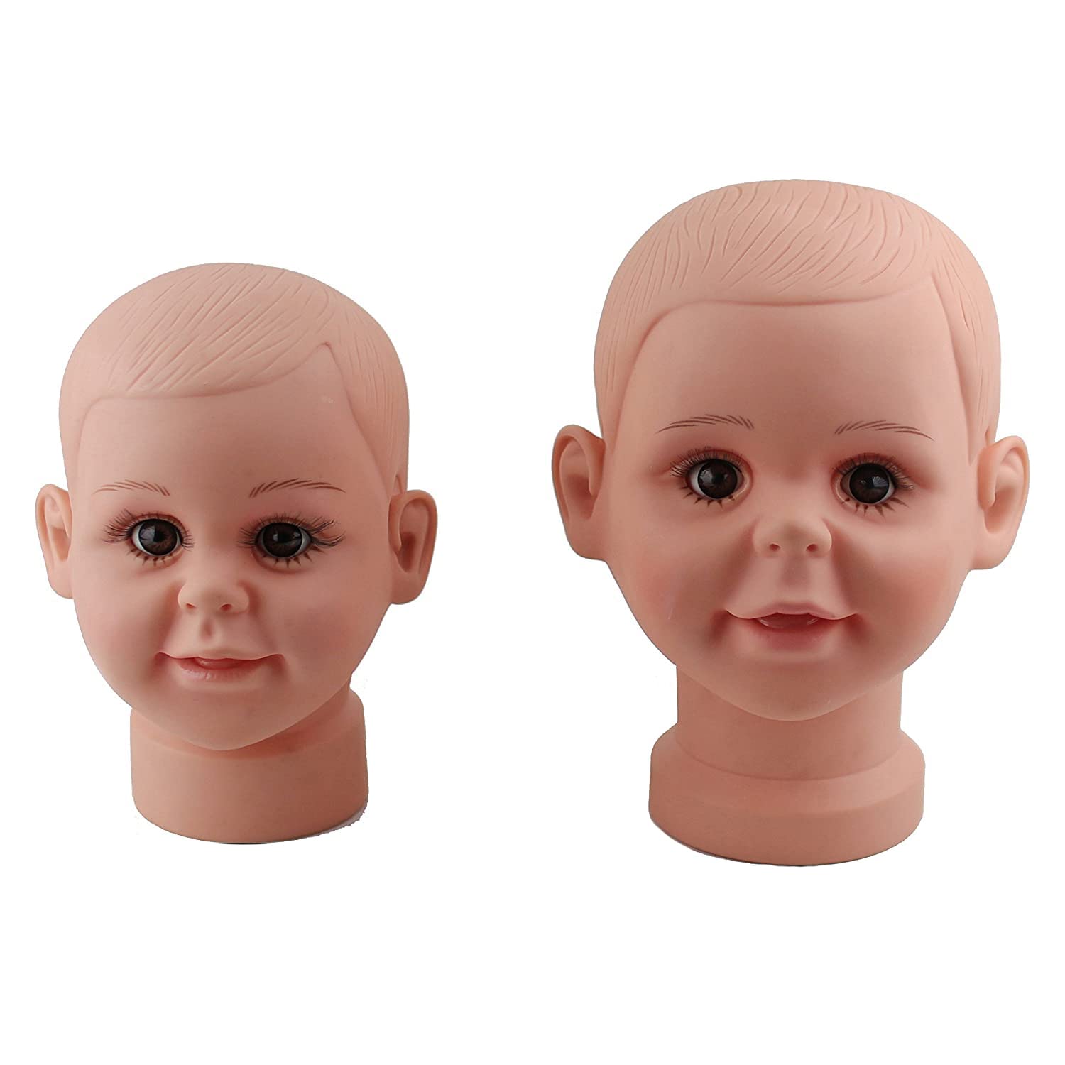 White Smoke Voloria Big Baby Boy Children Mannequin Manikin Head for Wig Hats Display Show Stand Model Mannequins 1piece