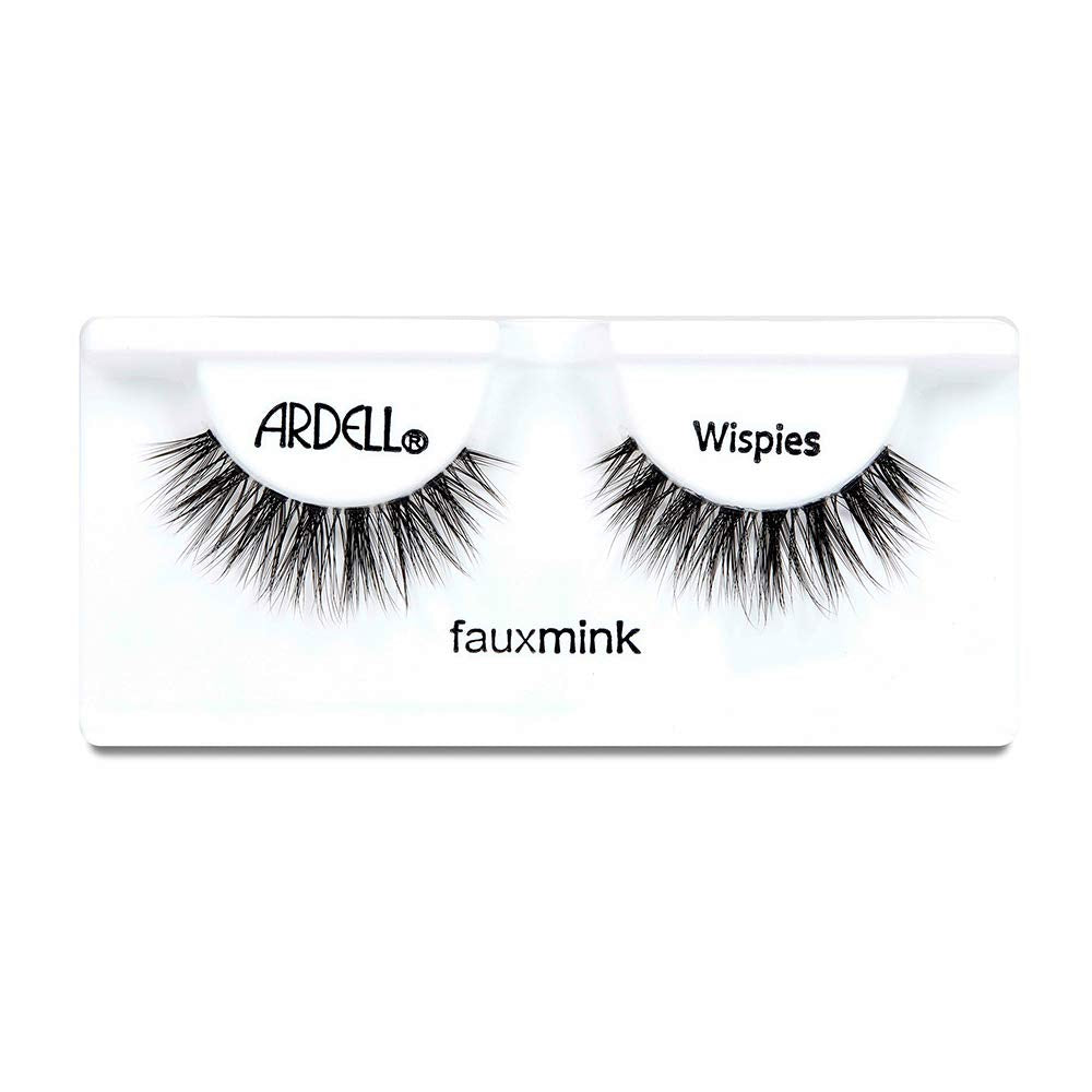 White Smoke Ardell Faux Mink Lashes Wispies Eyelashes - Lightweight Reusable Strip Lashes with Invisiband, 4 Pack