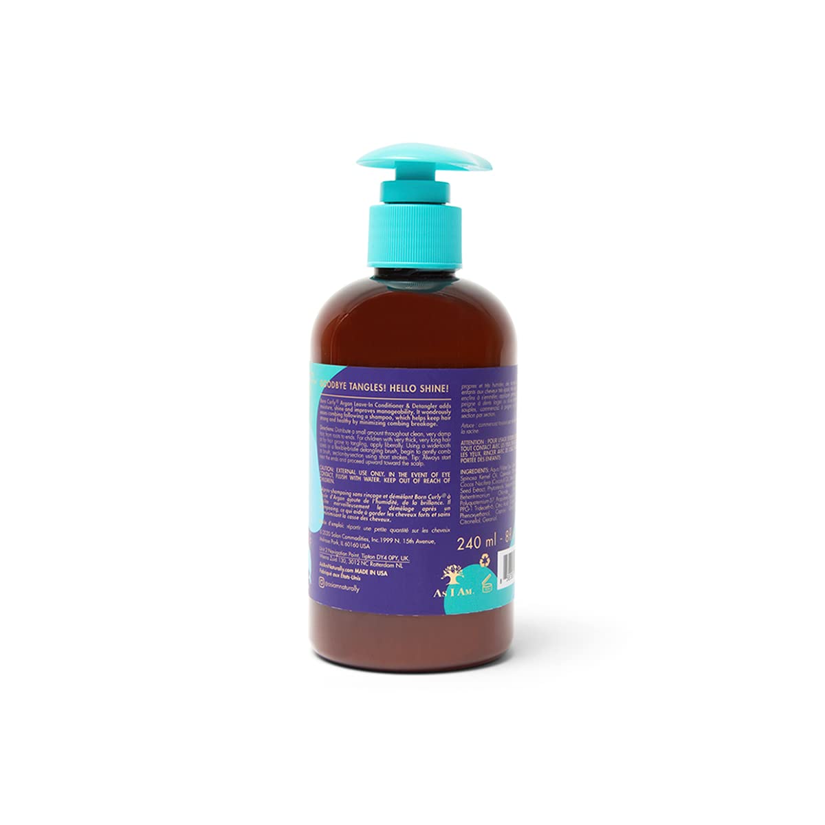 White Smoke As I Am Born Curly Argan Leave-In Conditioner & Detangler - 8 ounce