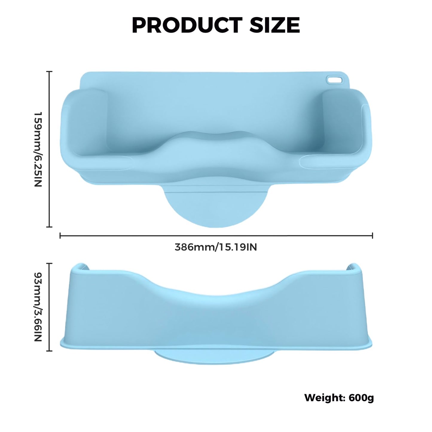 White Smoke Portable Hair Wash Basin for Kids and Teens,Tear-Free Shampoo Bowl with Neck Support for Sink or Bathtub,Stress-Free Hair Washing (Blue)