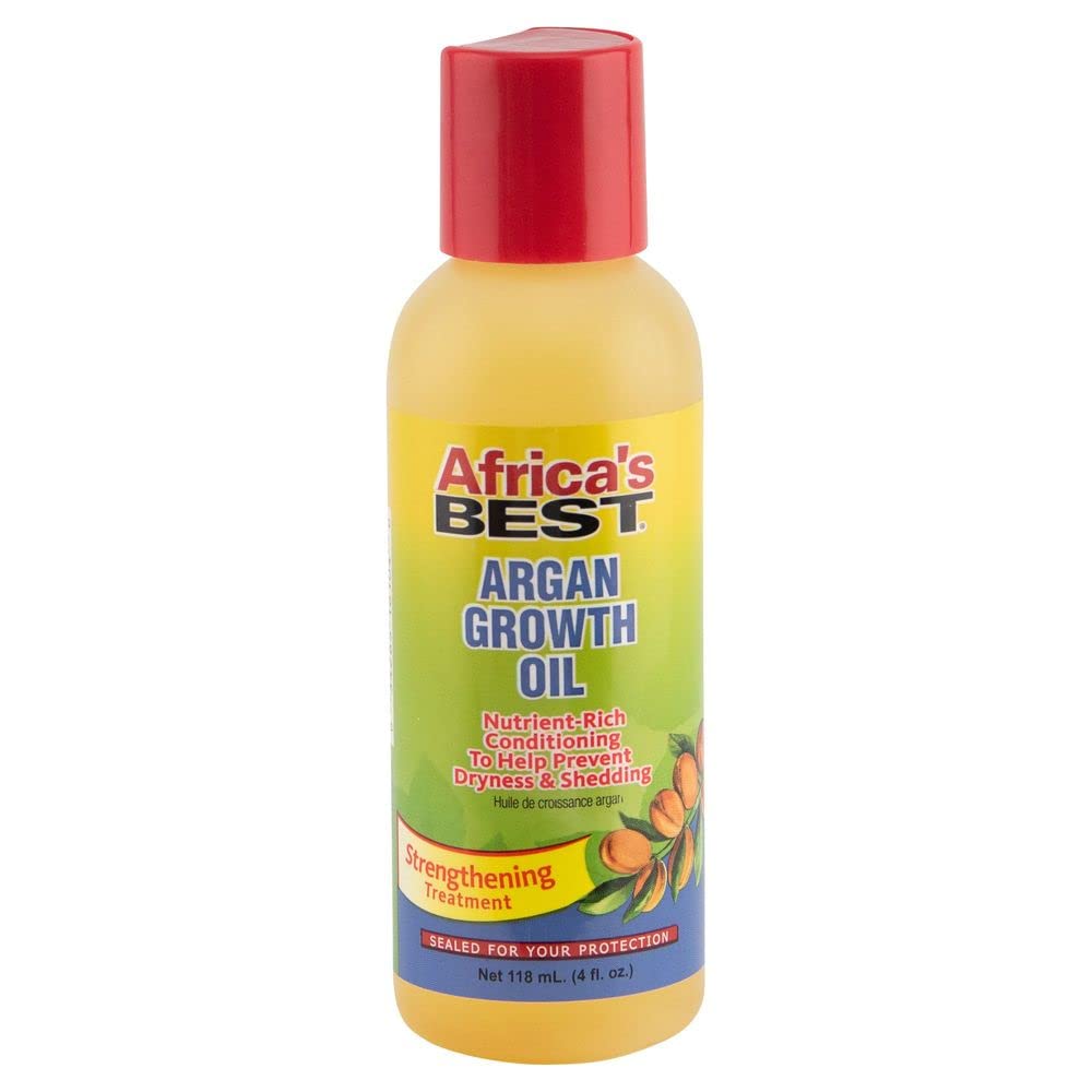 White Smoke Africa's Best - Argan Growth Oil, Nutrient Rich Formula, Strengthens Hair, Stimulates Hair Growth, Conditions to Help Prevent Dryness and Shedding, 4oz Bottle