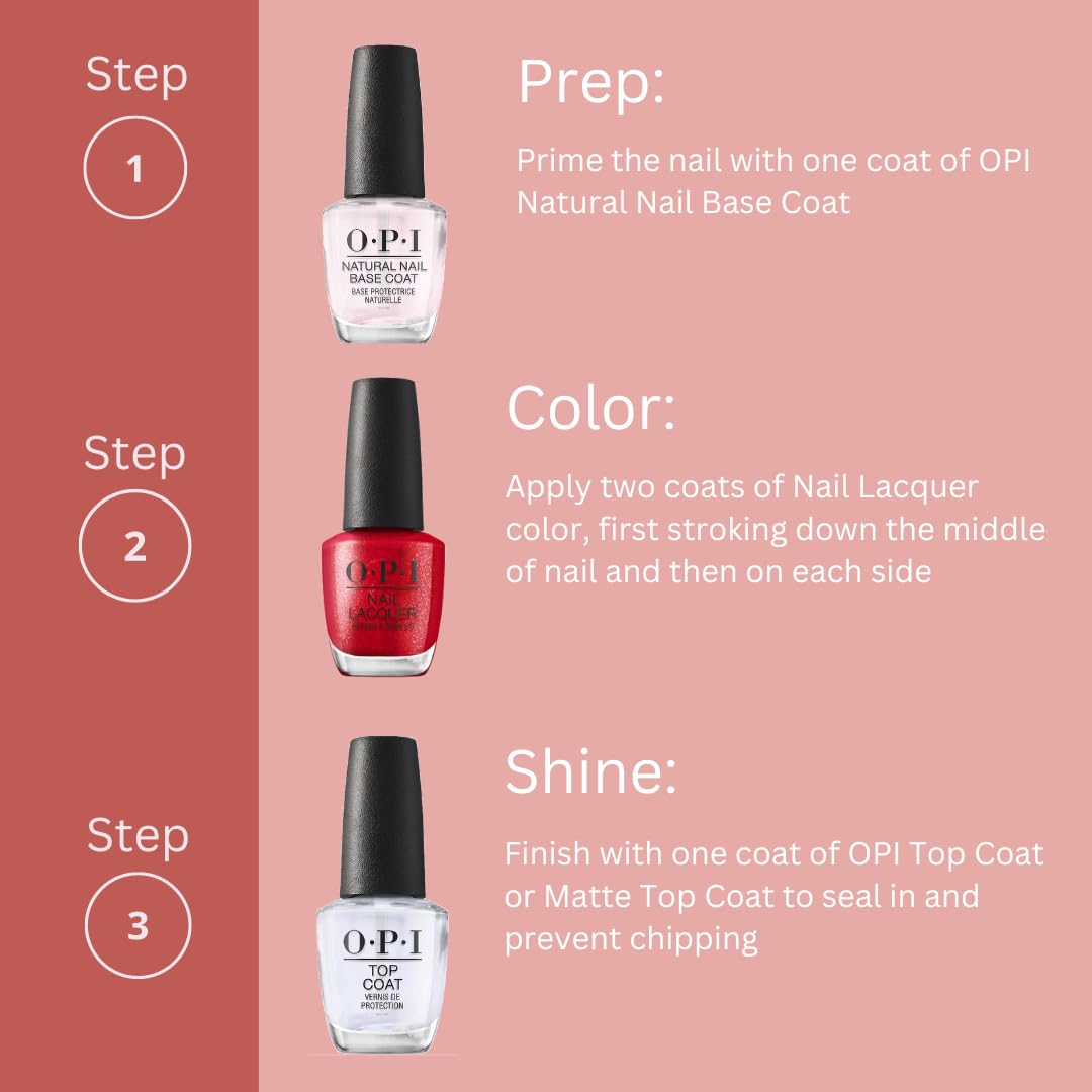 Light Pink Bundle of OPI Nail Lacquer, Suzi Needs A Loch-Smith + OPI Nail Lacquer, Black Onyx, Cincinnati, 0.5 fl oz