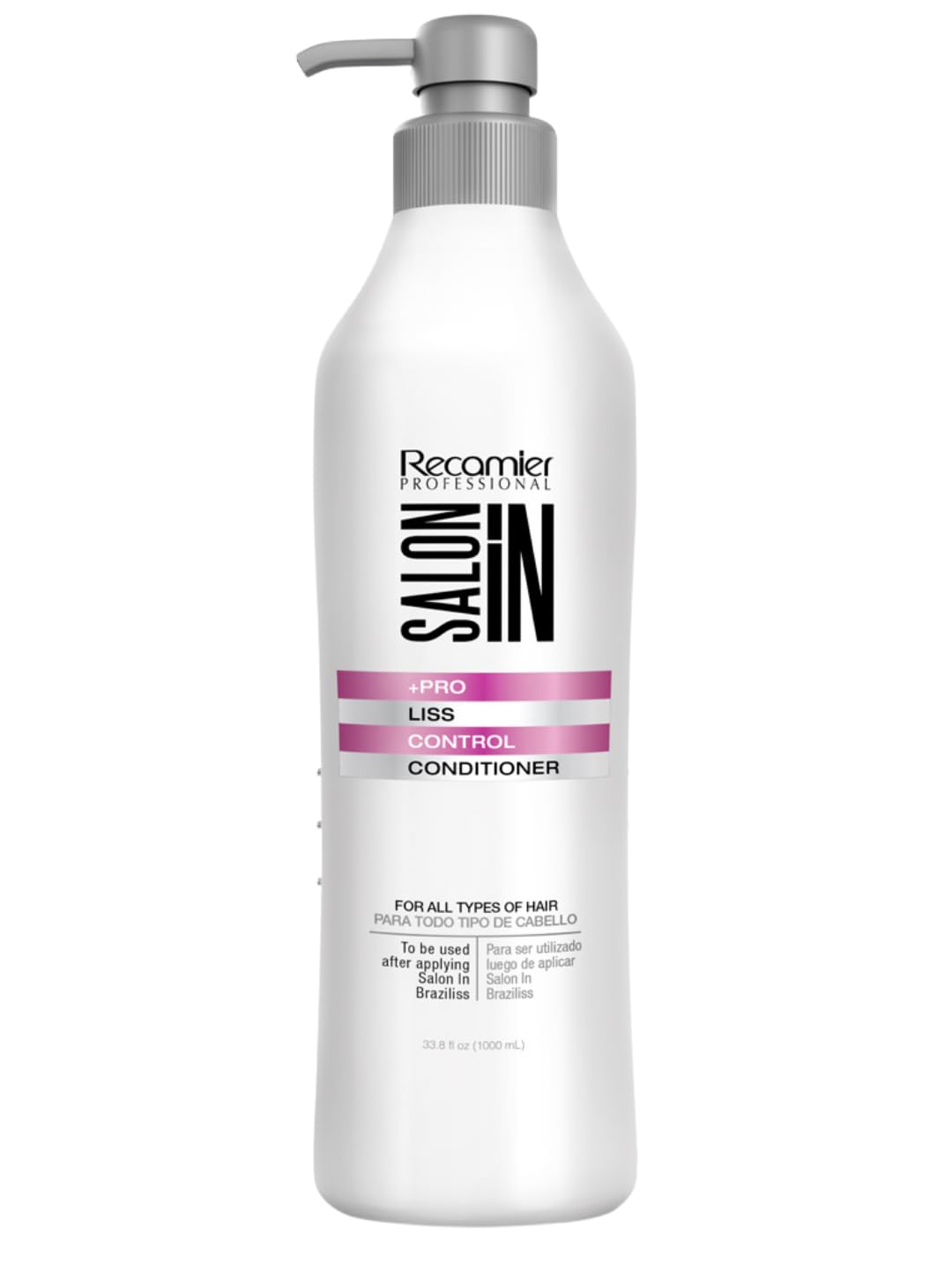 White Smoke Salon In by Recamier | Liss Control Hair Conditioner Anti-Frizz | Frizz Control Hydrating Conditioner | 33.8 fl oz / 1000 ml