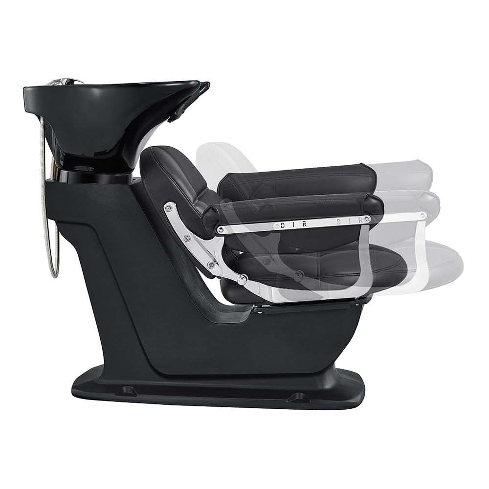 White Smoke DIR Beauty Salon Shampoo Backwash Unit, Hair Washing Shampoo Sink MOCHILAGON, Black