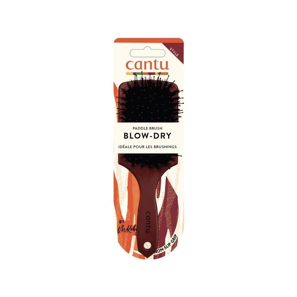 Black Cantu Smooth Thick Hair Paddle Brush