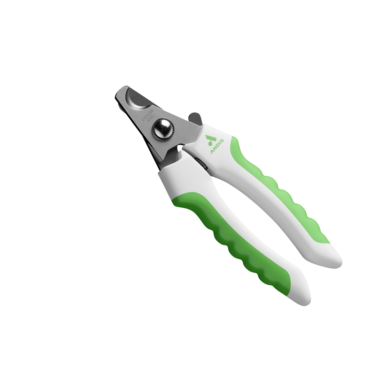 White Smoke Andis 68575 Animal Nail Cutter for Small Breeds - Stainless Steel Blades with Sharp Efficiency - Designed for Repeated Use & Recommended by Pet Trainers – Medium Size & White/Green