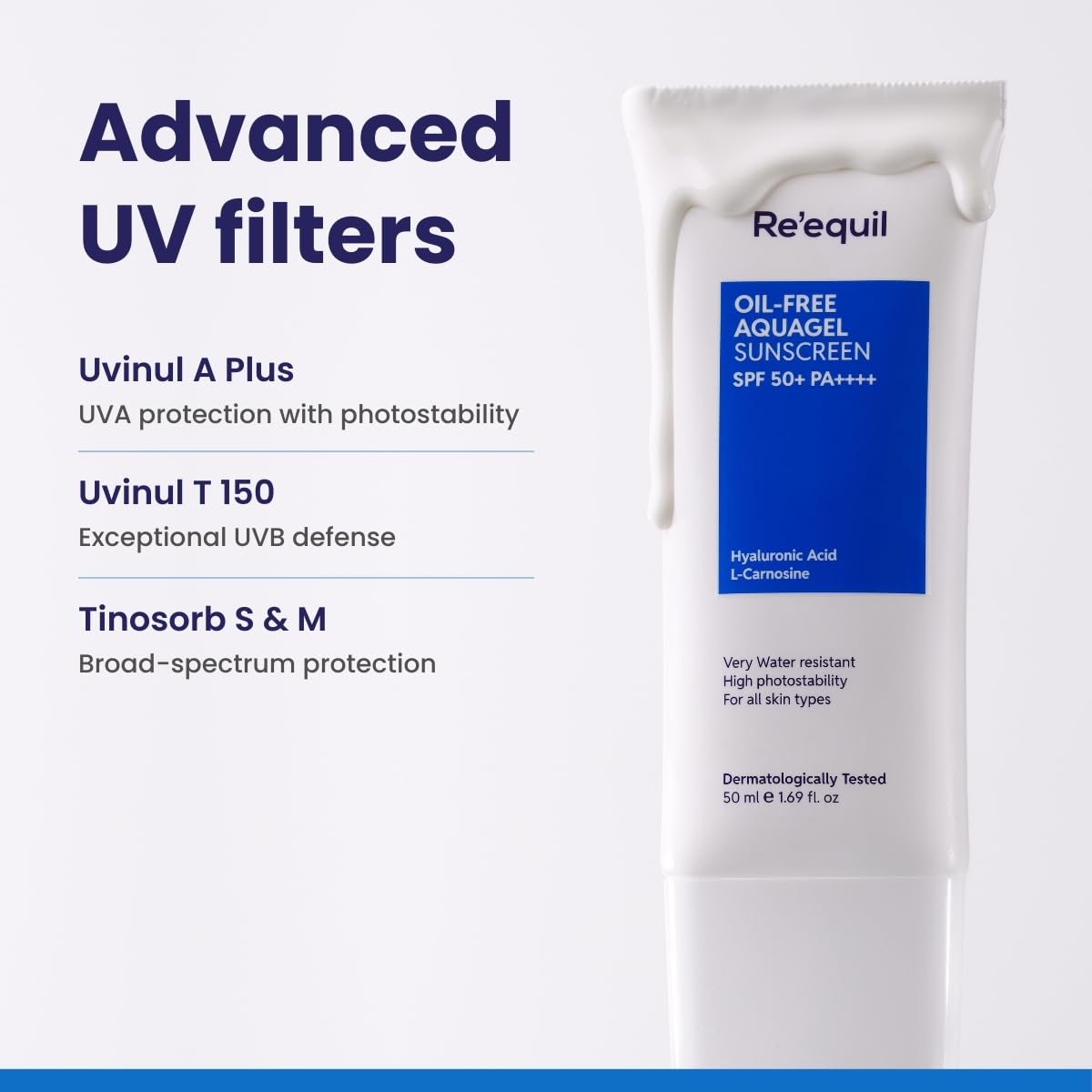White Smoke Re'equil Oil Free Aquagel Sunscreen l SPF 50+, PA++++
