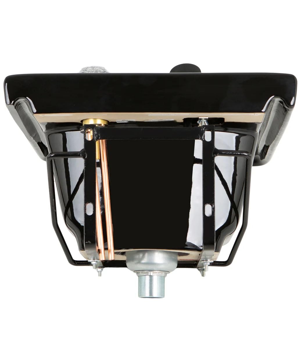 White Smoke Pibbs Heavy-Duty Black Porcelain Shampoo Bowl for Professional Salons, Single-Handle Faucet, Spray Hose & Hardware. Wall-mounted design, PIB-5300