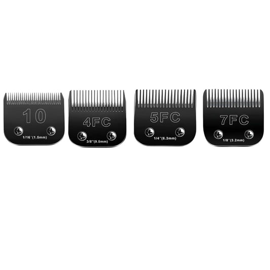 Dark Slate Gray 4PCS Dog Grooming Blades Compatible with Andis Dog Clippers Blades,Dog Clipper Blades Compatible with Oster A5,Wahl km10 Dog Clippers,Stainless-Steel Blade Sharp,Size:10+4FC+5FC+7FC