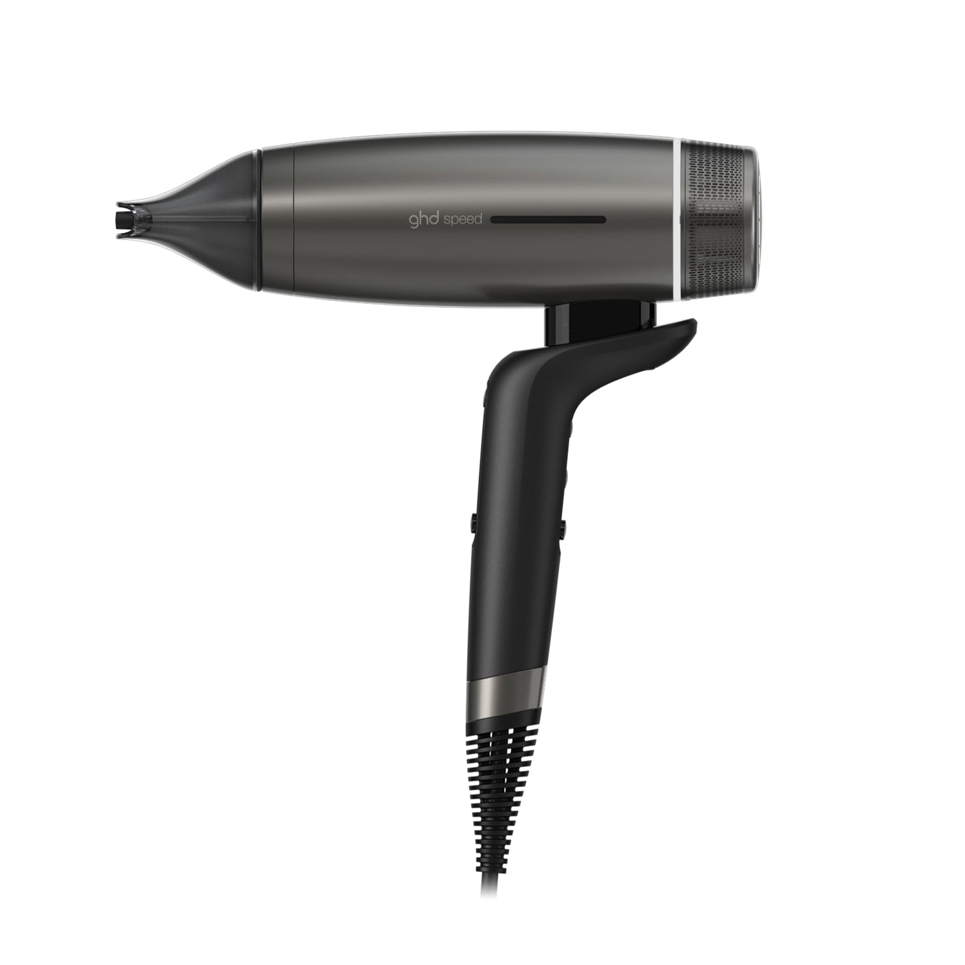 White Smoke ghd Speed Ionic Hair Dryer in Titanium Black - Fast, Quick, Powerful Blow Dries with Control & No Heat Damage, ghd's Best Blow Dryer - for All Hair Types