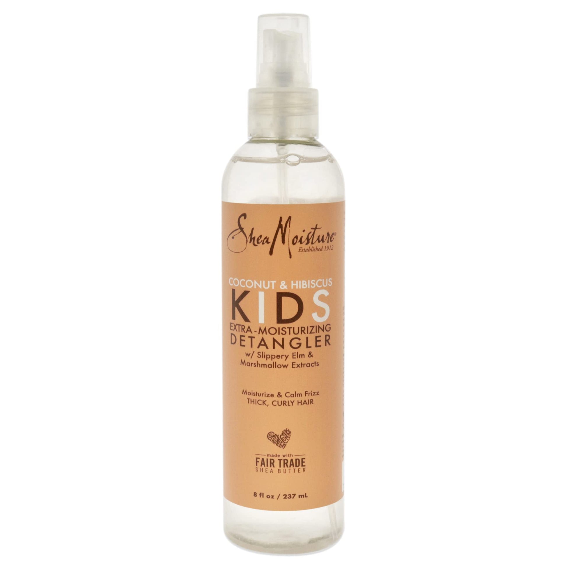 White Smoke SheaMoisture Kids Extra Moisturizing Detangler Coconut & Hibiscus for Curly Hair Shea Butter Hair Care Product 8 oz