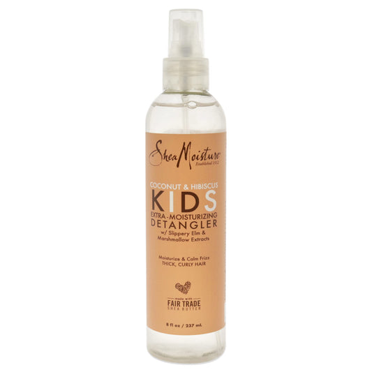 White Smoke SheaMoisture Kids Extra Moisturizing Detangler Coconut & Hibiscus for Curly Hair Shea Butter Hair Care Product 8 oz